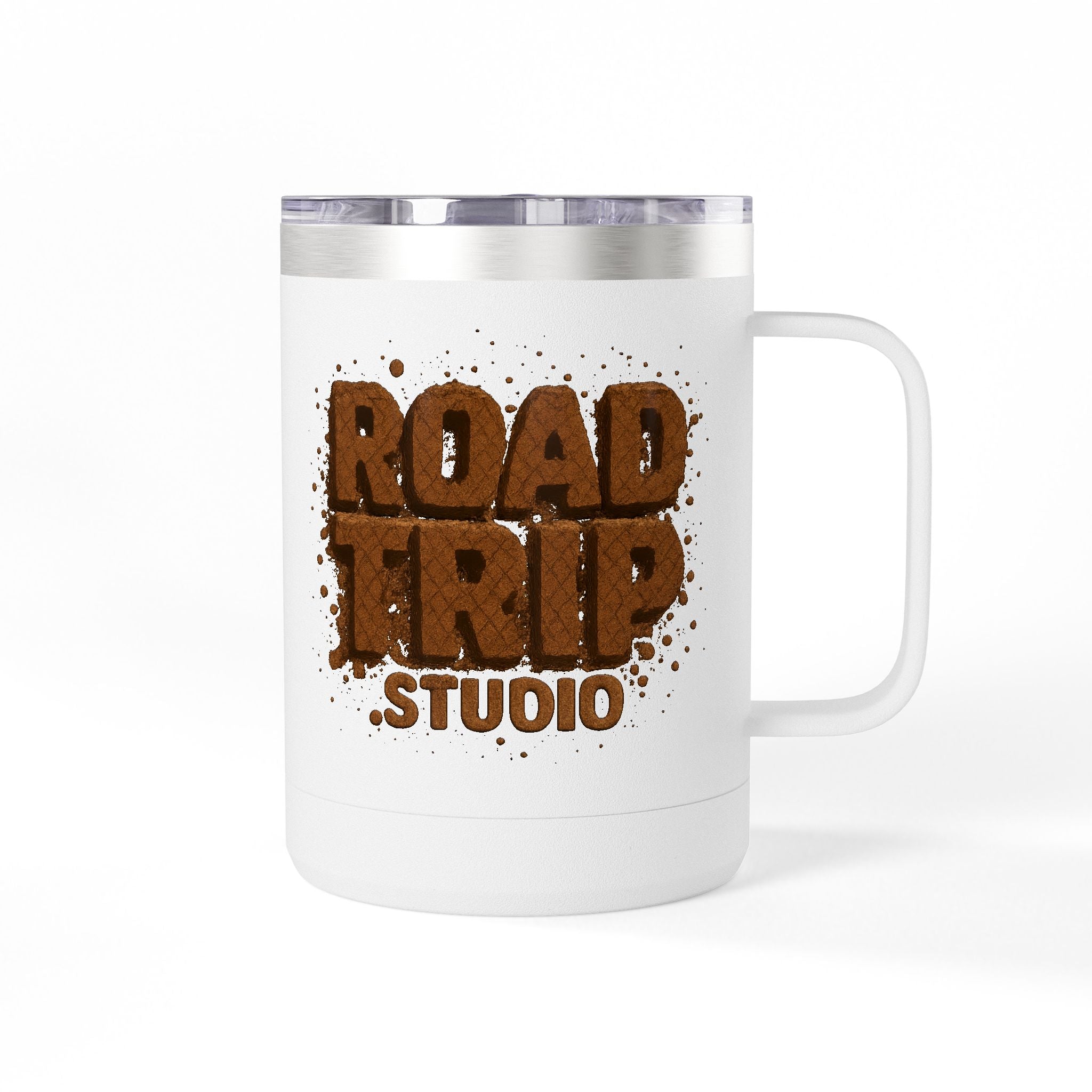 Road Trip Studio 15oz Travel Mug — Mud Splatter Tumbler