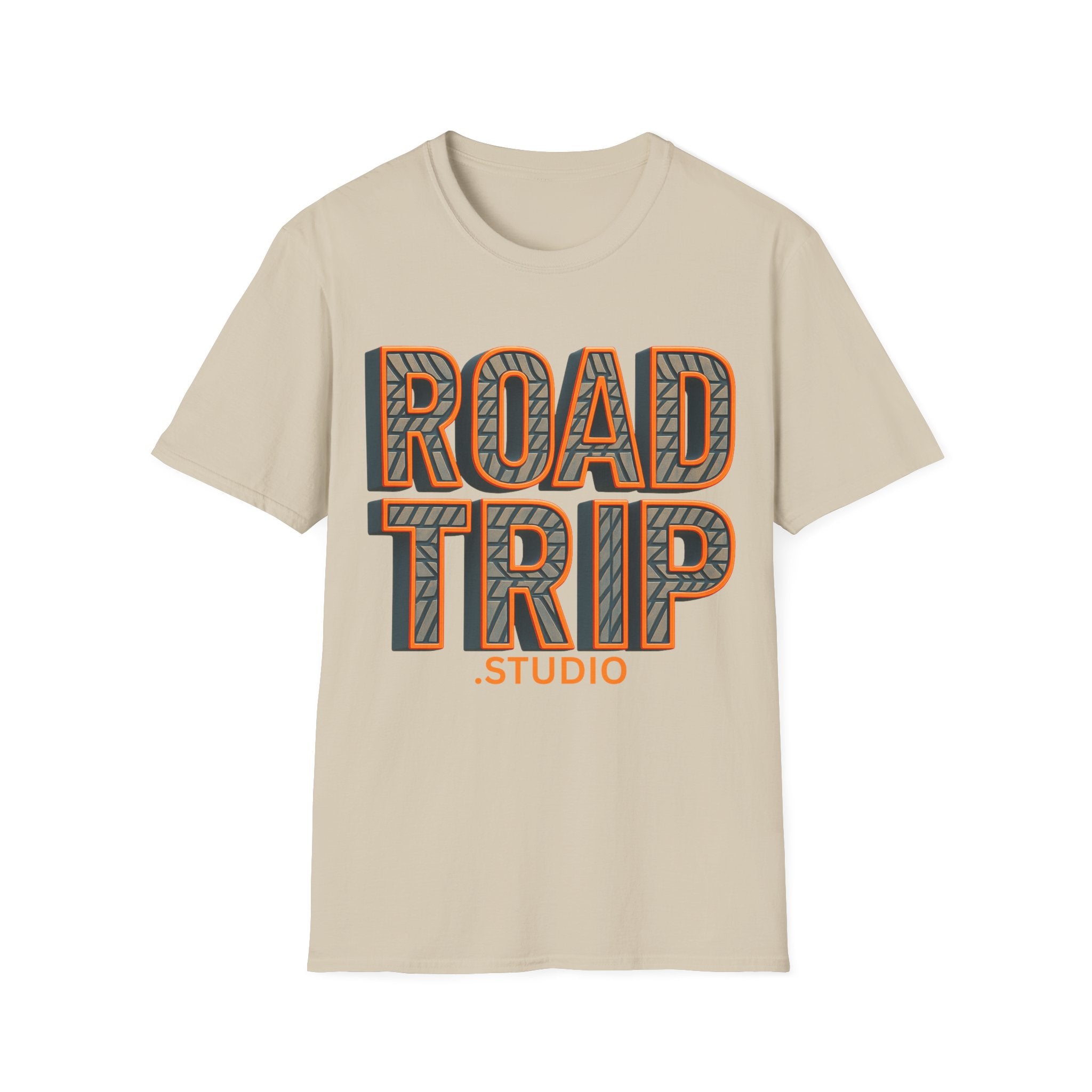 Road Trip Tire Tread Text Logo T-Shirt — Official Road Trip Merch