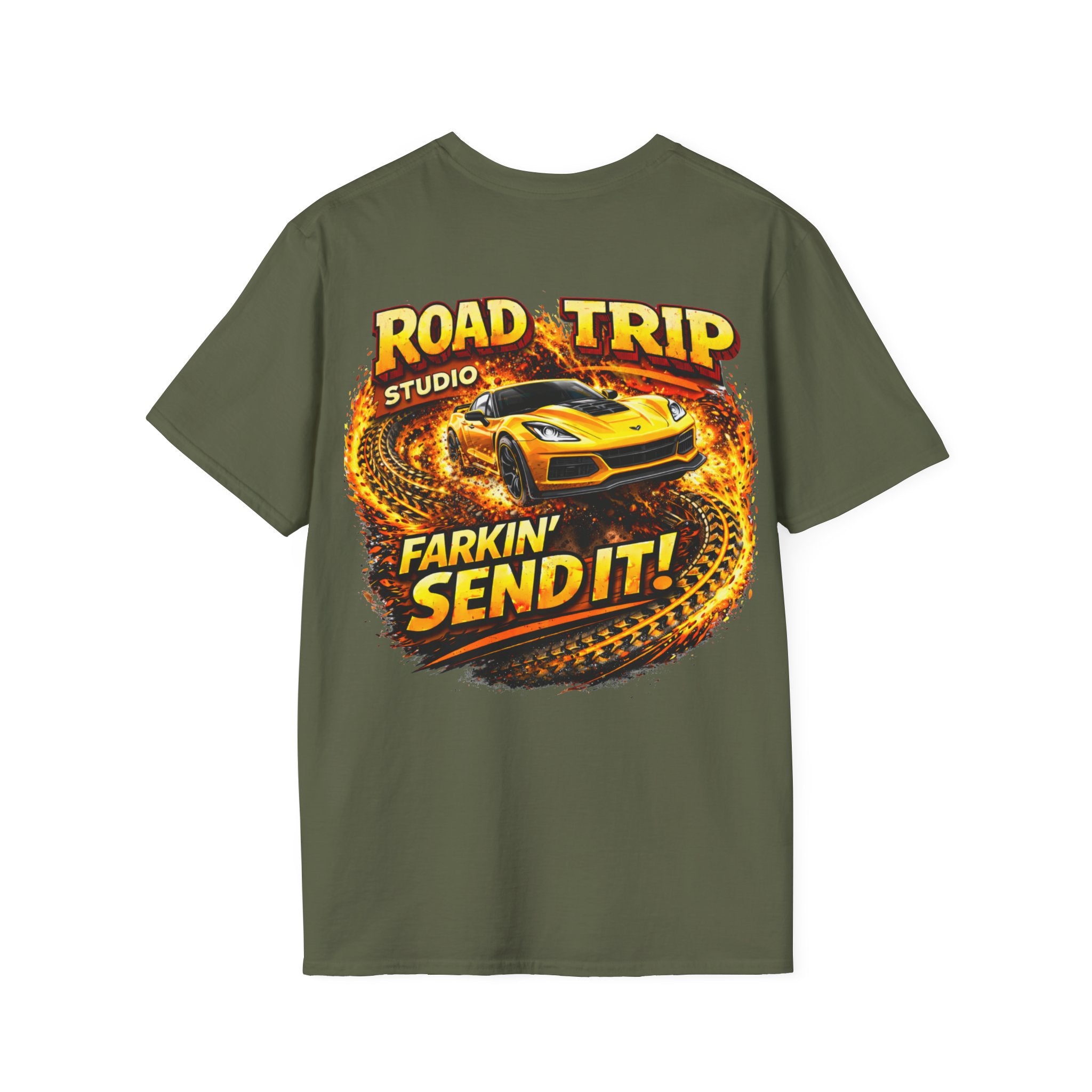 Farkin’ Send It Sports Car T-Shirt - Official Road Trip Merch