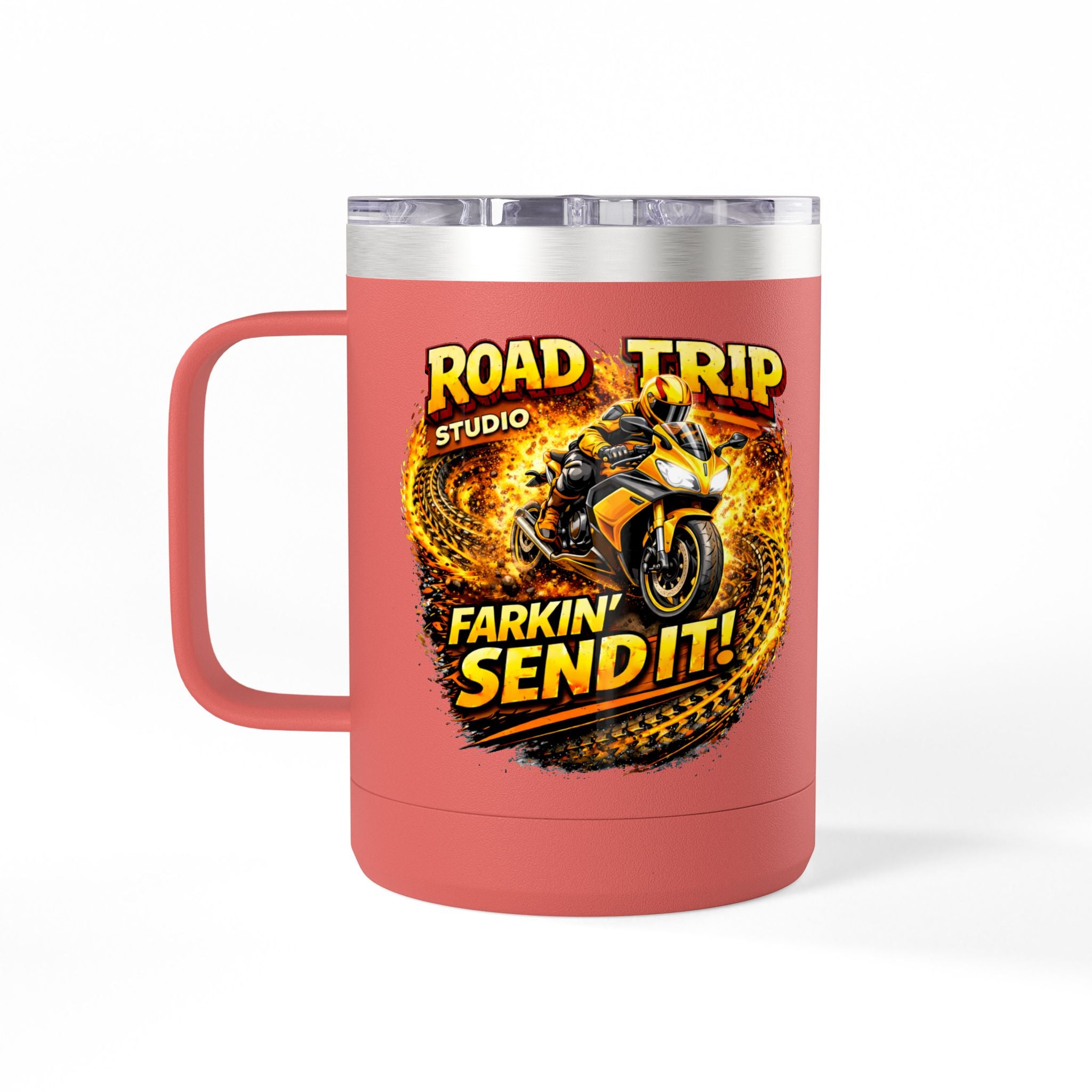 Farkin’ Send It Road Bike 15oz Travel Mug