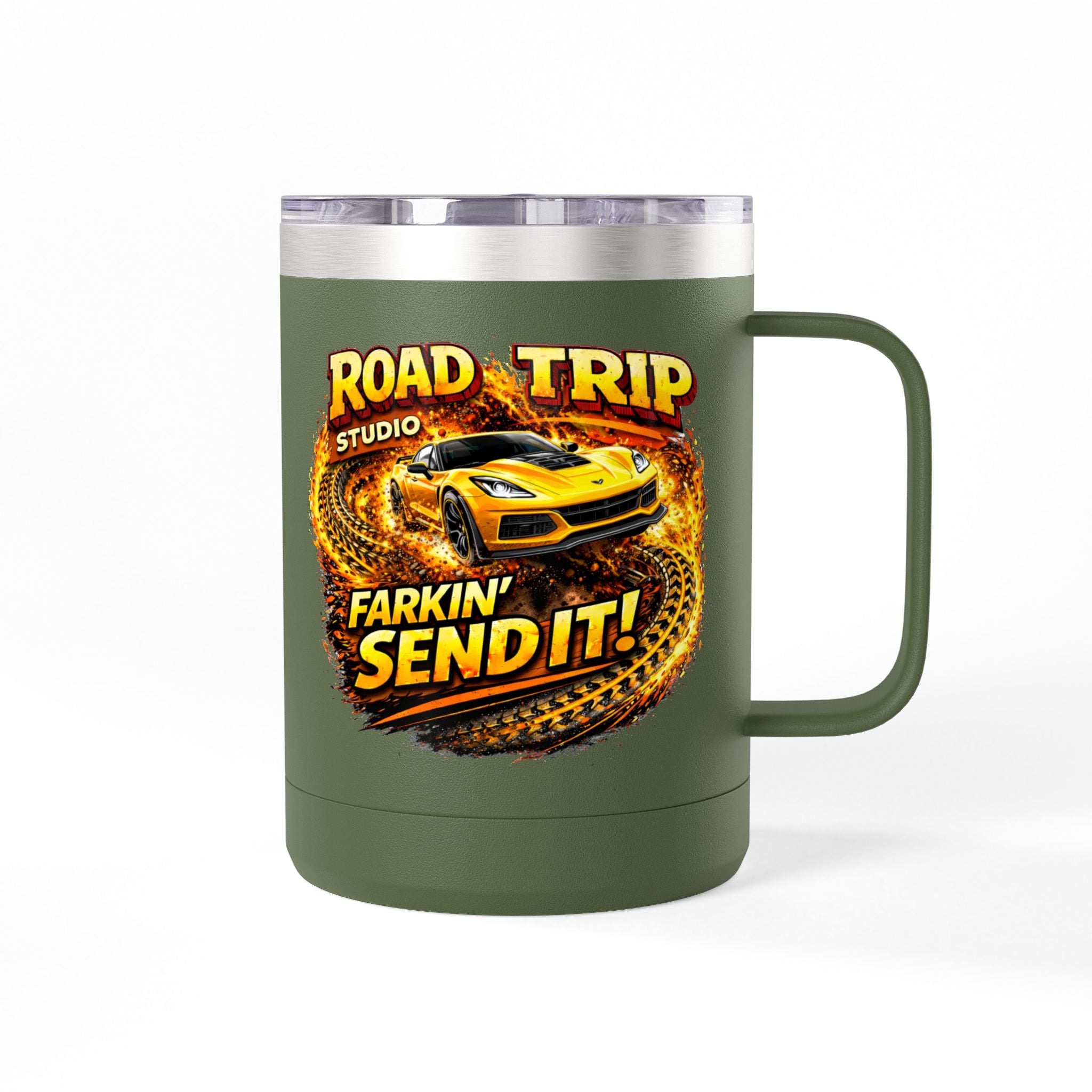 Farkin’ Send It Sports Car 15oz Travel Mug