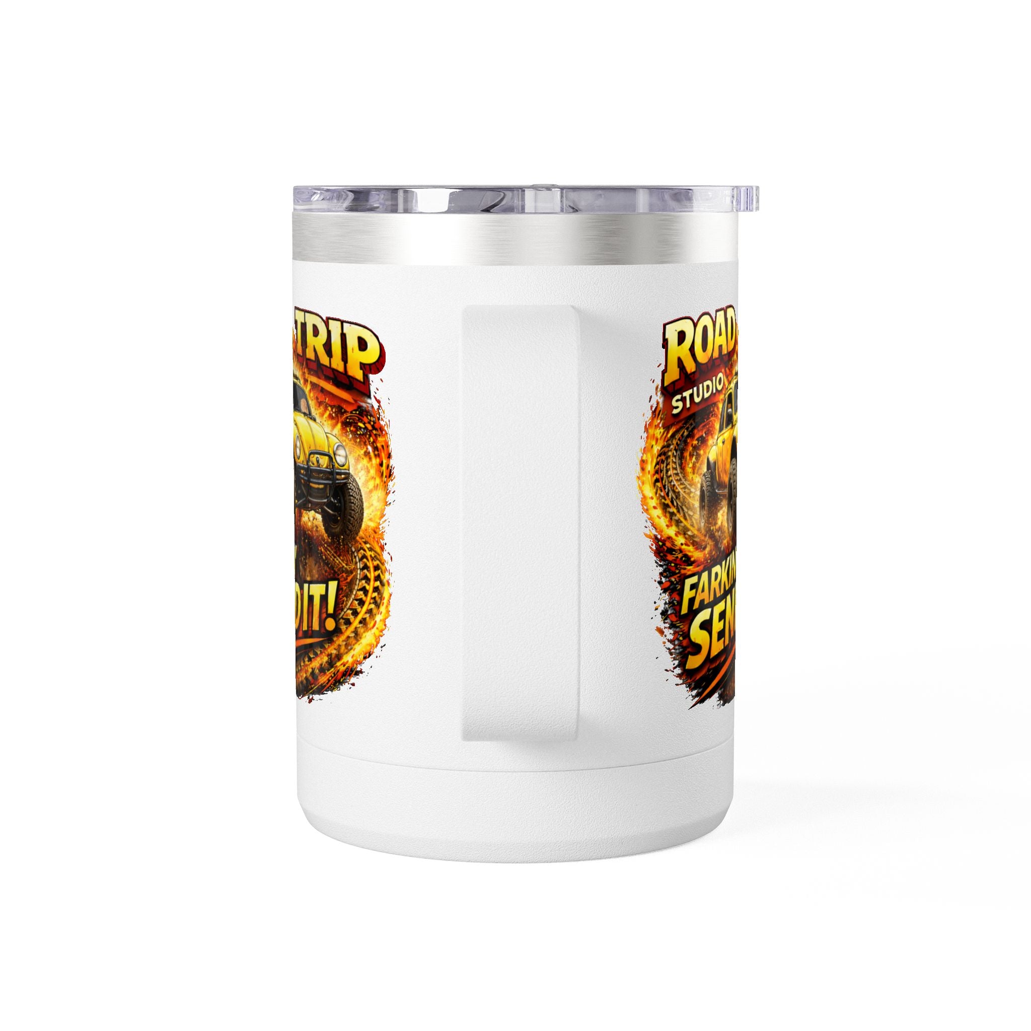 Farkin’ Send It Beetle Buggy 15oz Travel Mug