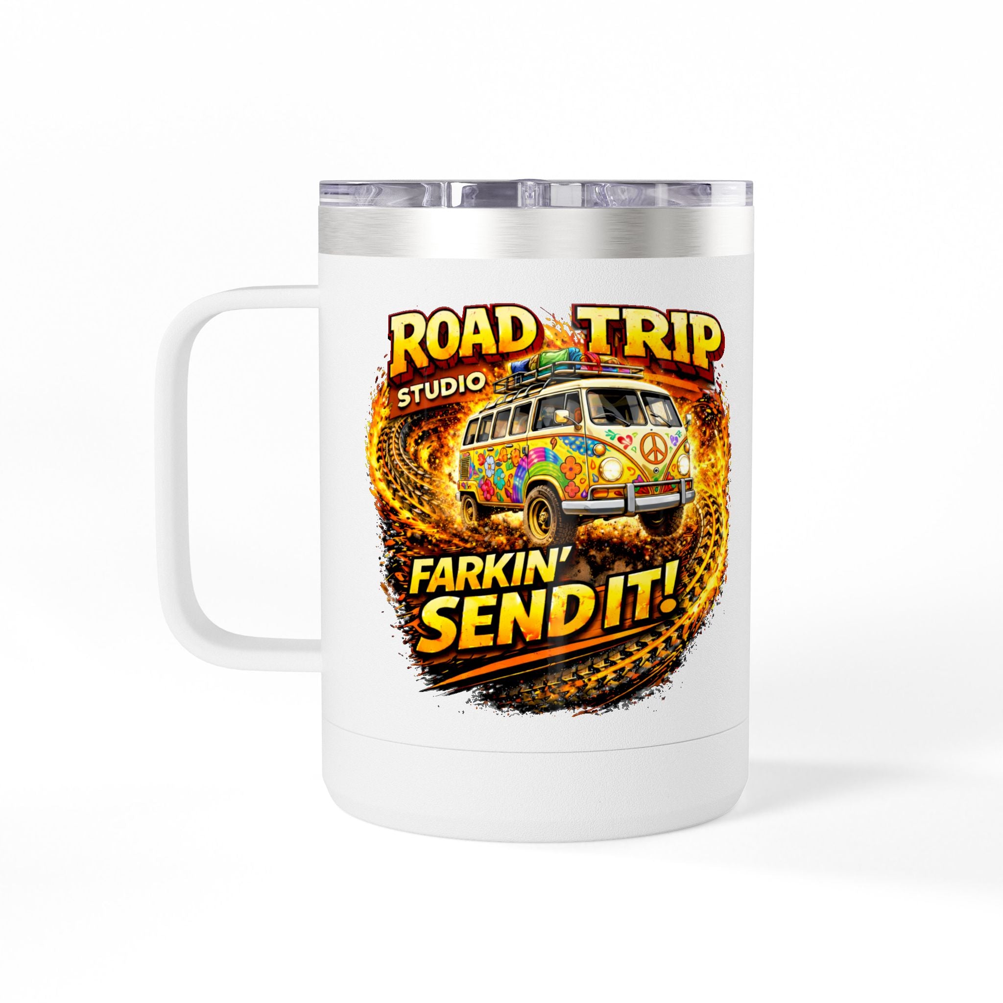 Farkin’ Send It Hippy Van 15oz Travel Mug