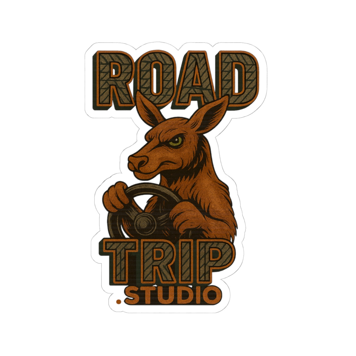 Road Trippin’ Kangaroo Sticker - Official Road Trip Merch