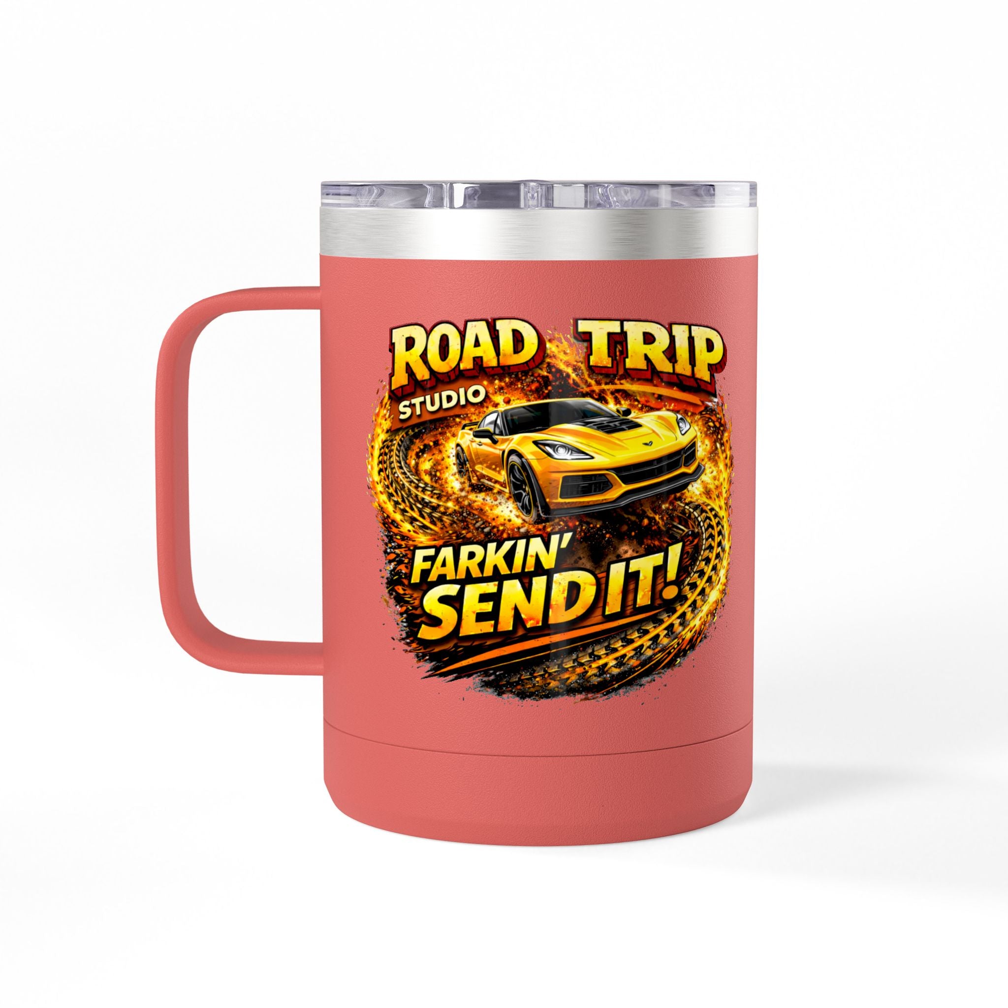 Farkin’ Send It Sports Car 15oz Travel Mug