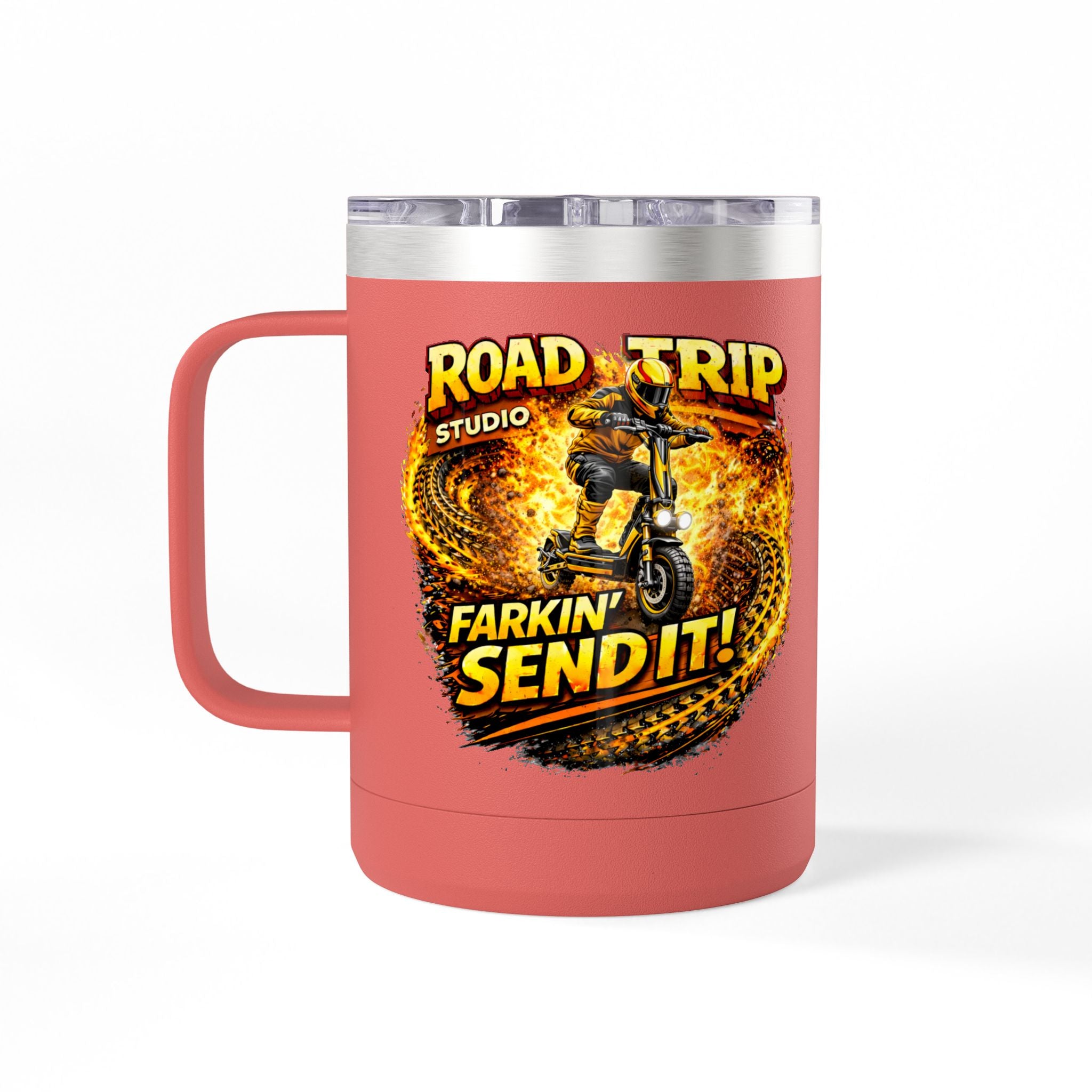 Farkin’ Send It Electric Scooter 15oz Travel Mug