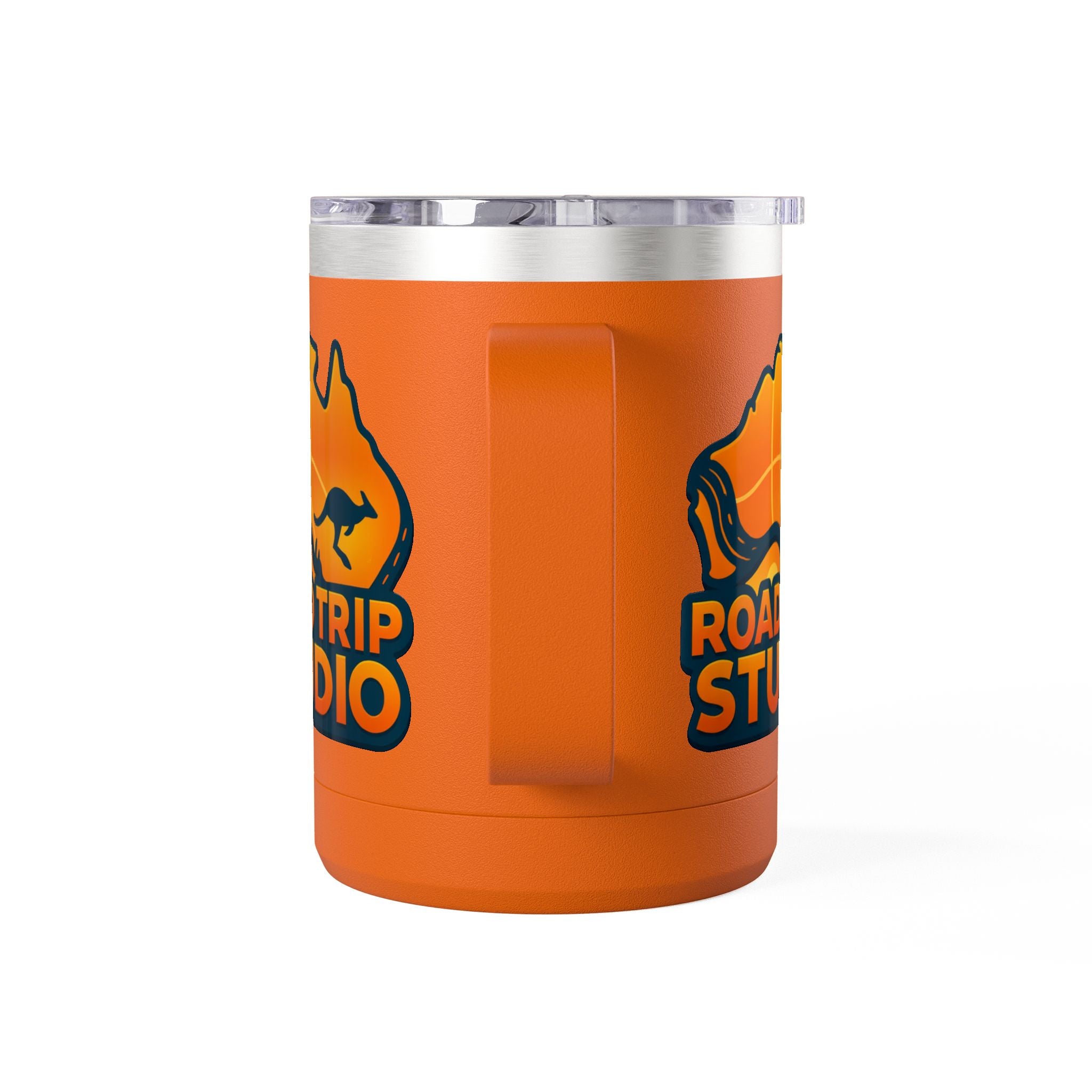 Road Trip Studio 15oz Travel Mug — Australian Map & Kangaroo Logo Tumbler