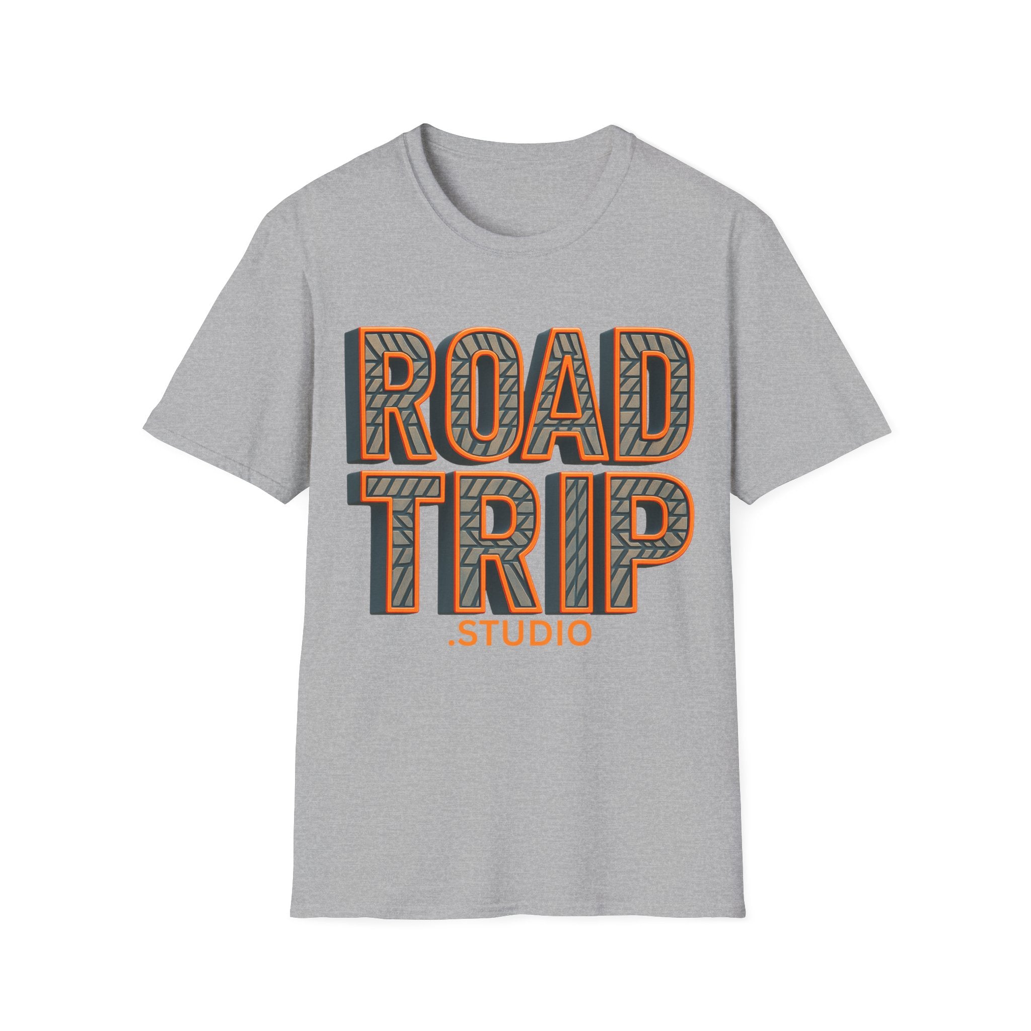 Road Trip Tire Tread Text Logo T-Shirt — Official Road Trip Merch