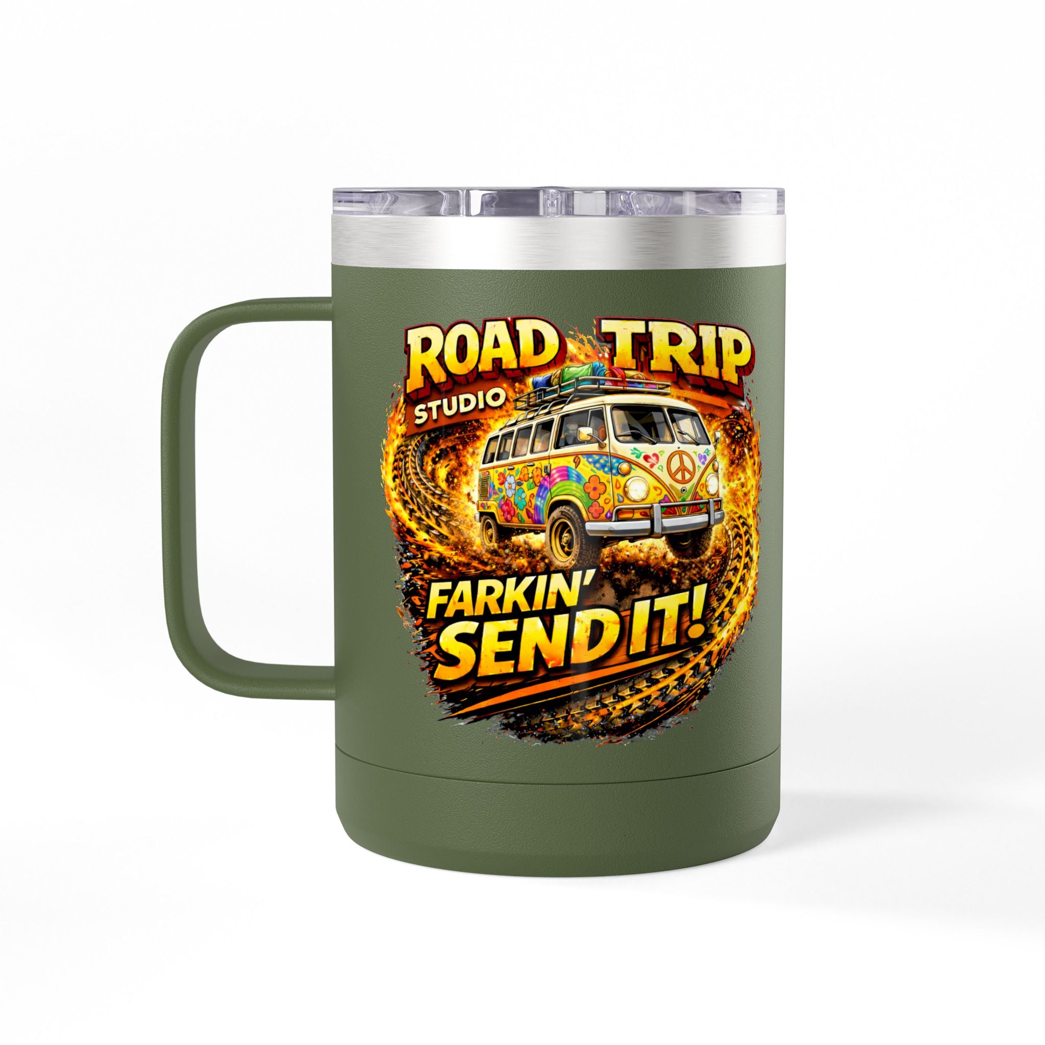 Farkin’ Send It Hippy Van 15oz Travel Mug