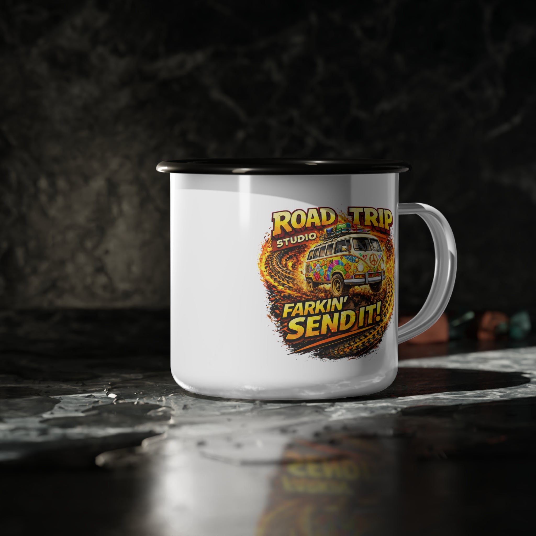Farkin’ Send It Hippy Van Enamel Camp Cup