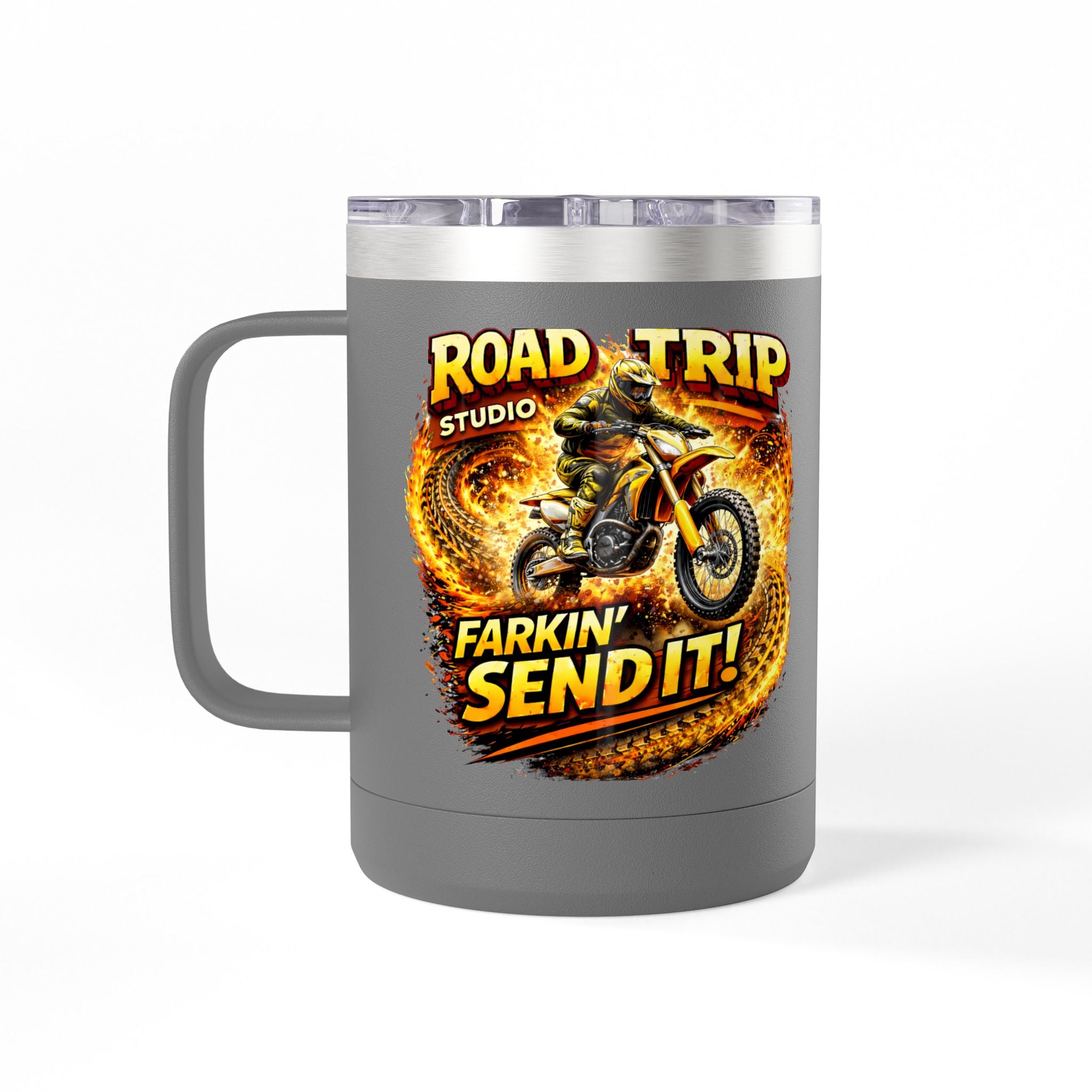Farkin’ Send It Motocross 15oz Travel Mug