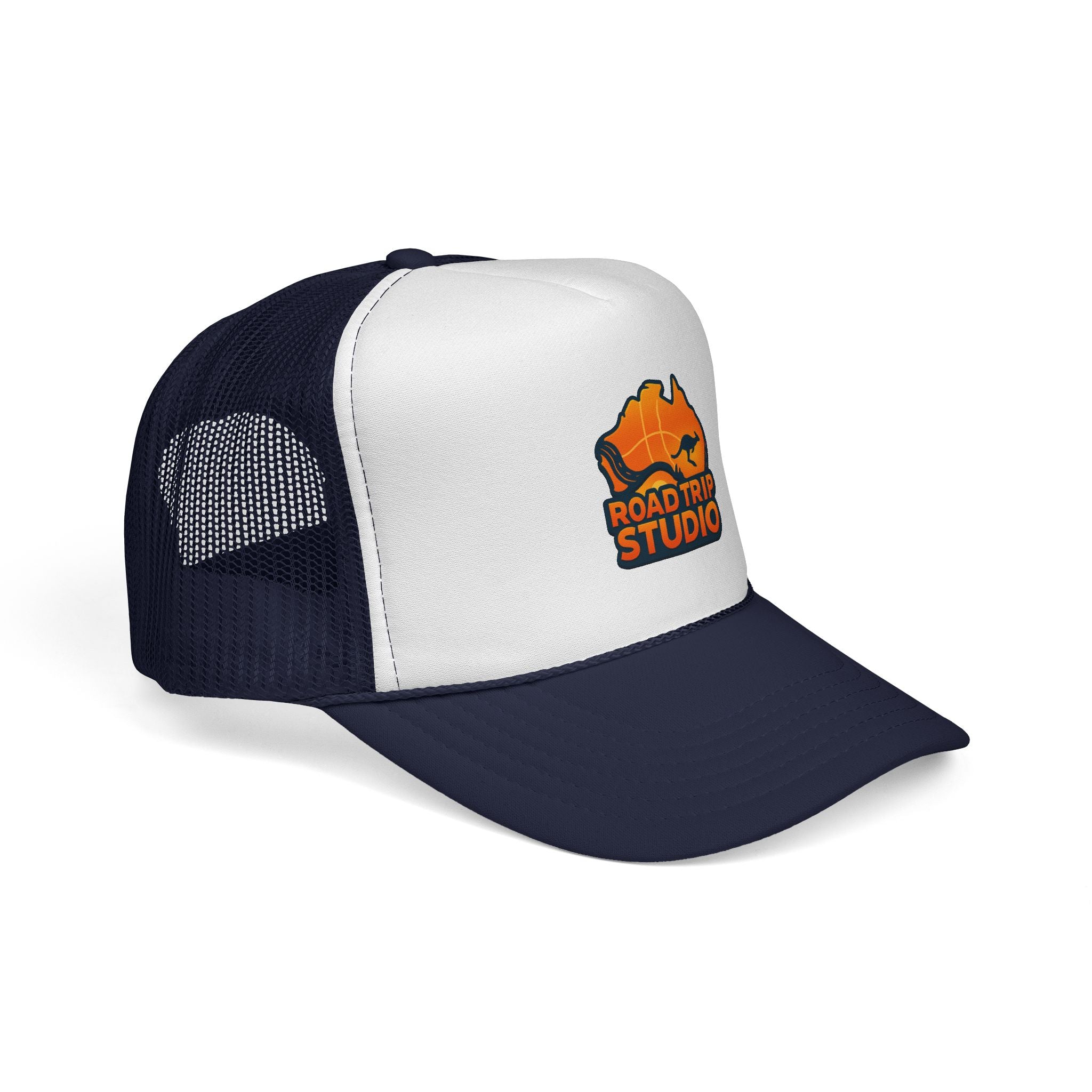 Road Trip Studio Trucker Cap — Aussie Map Logo Mesh Hat