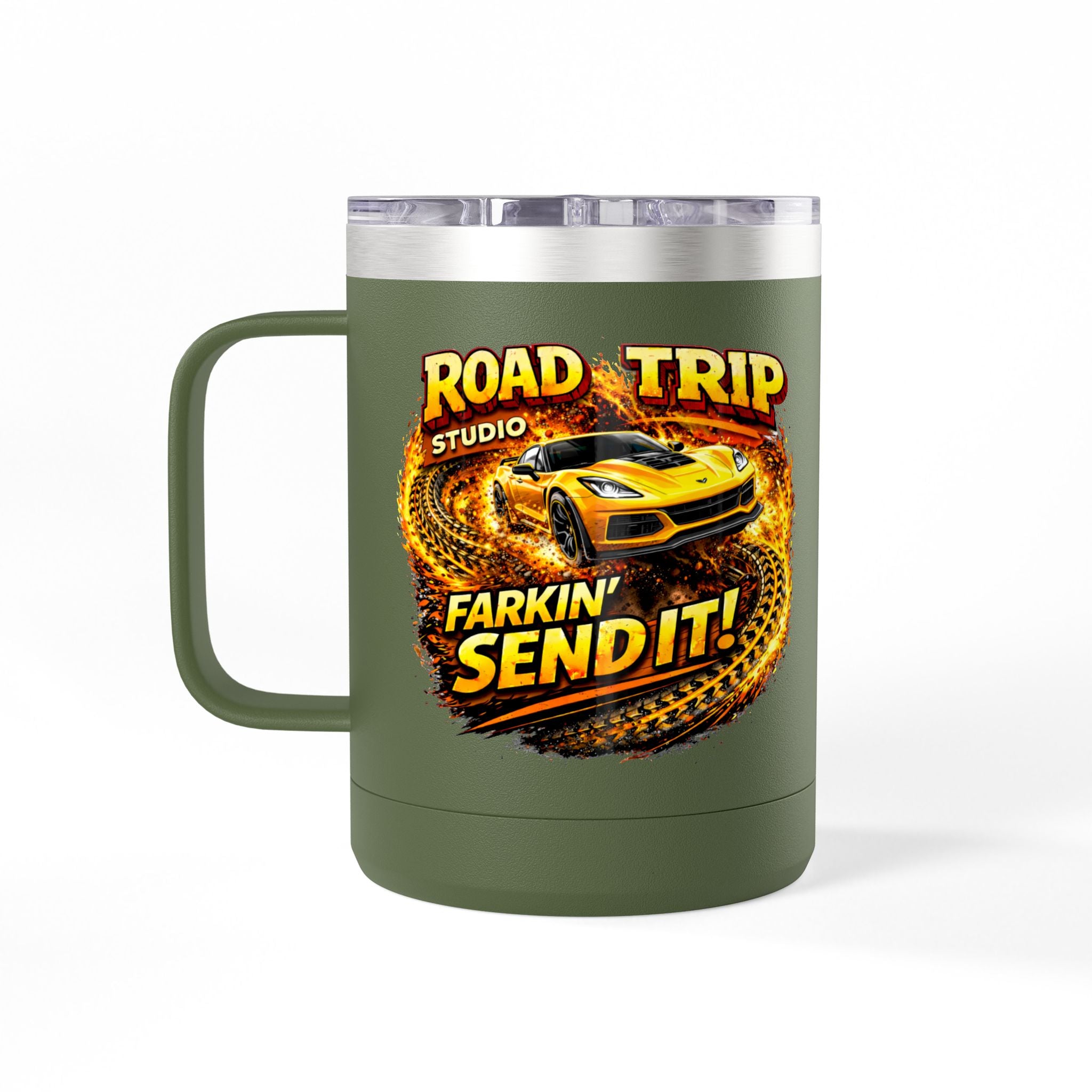 Farkin’ Send It Sports Car 15oz Travel Mug