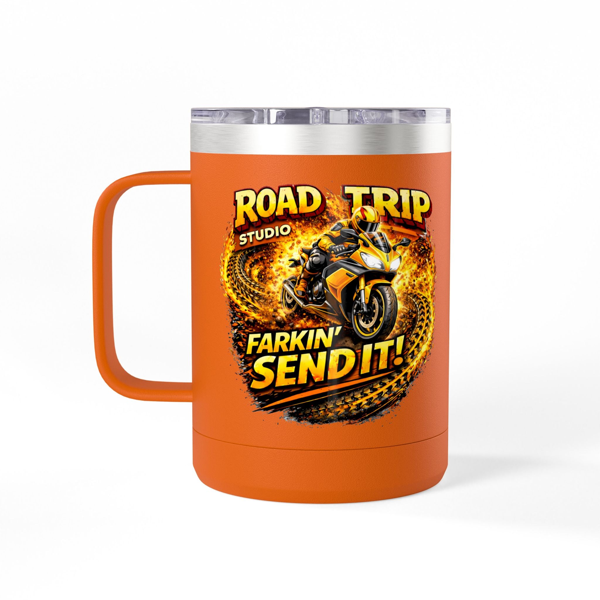 Farkin’ Send It Road Bike 15oz Travel Mug