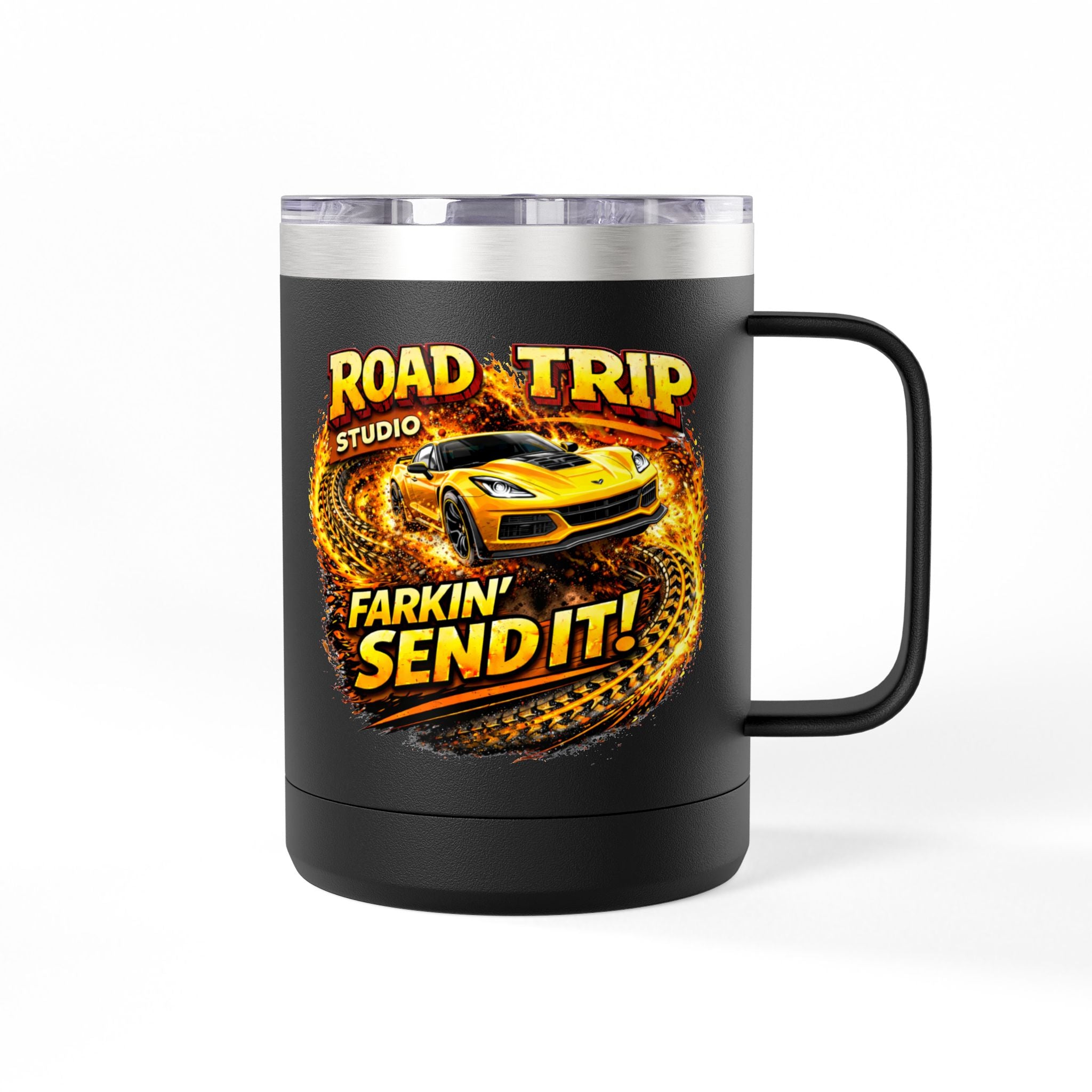 Farkin’ Send It Sports Car 15oz Travel Mug