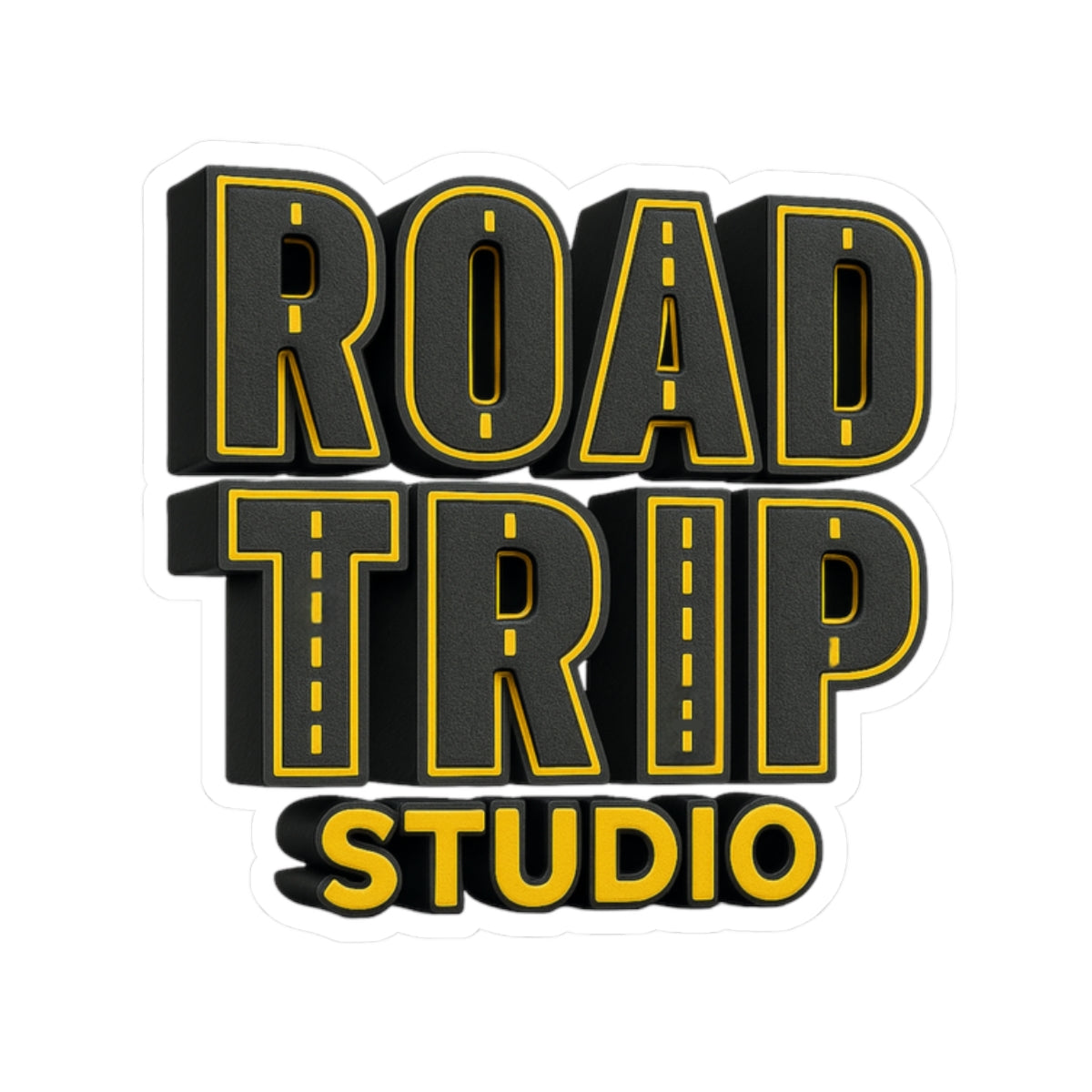 Road Trip Studio Highway Logo Stickers