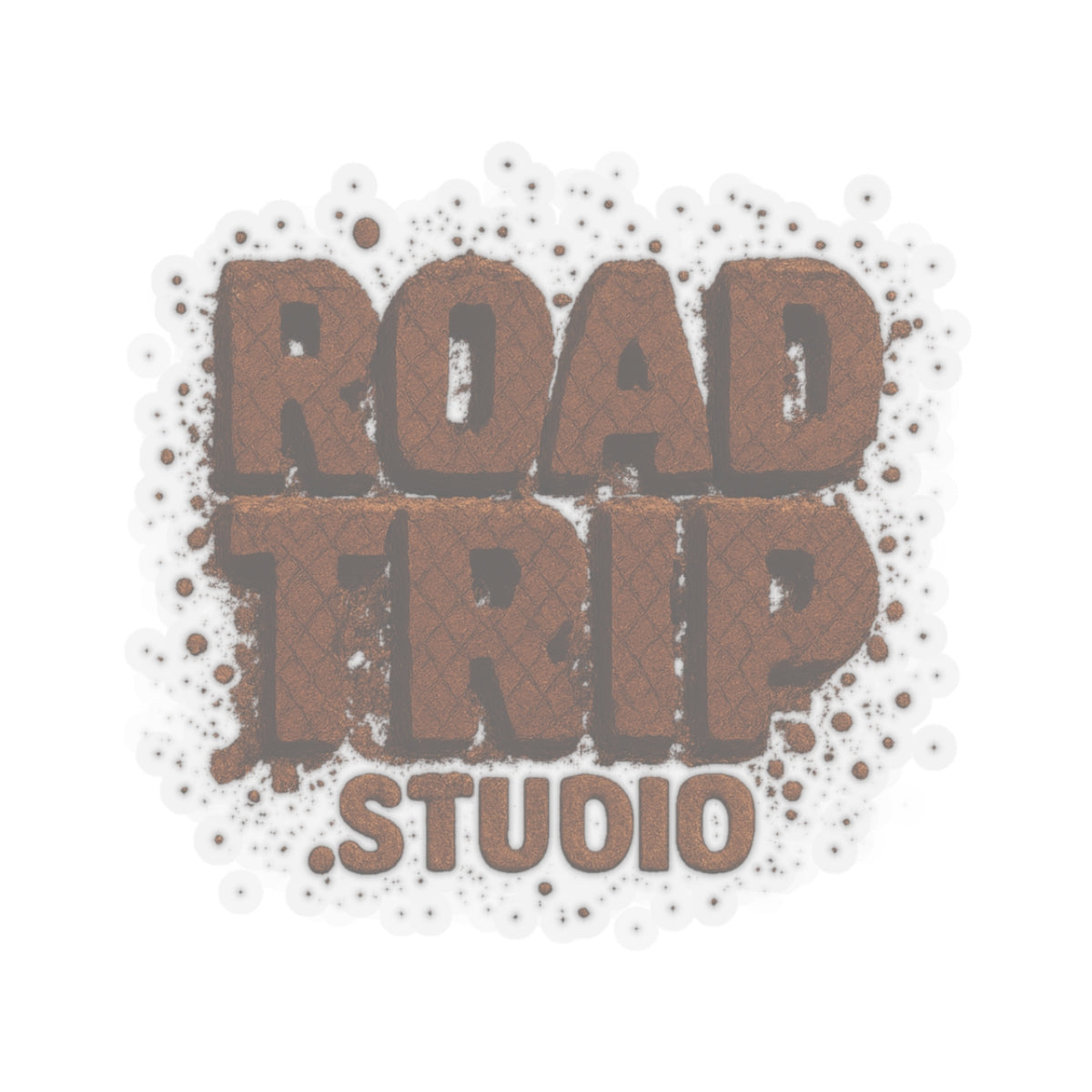 Road Trip Mud Splatter Text Stickers