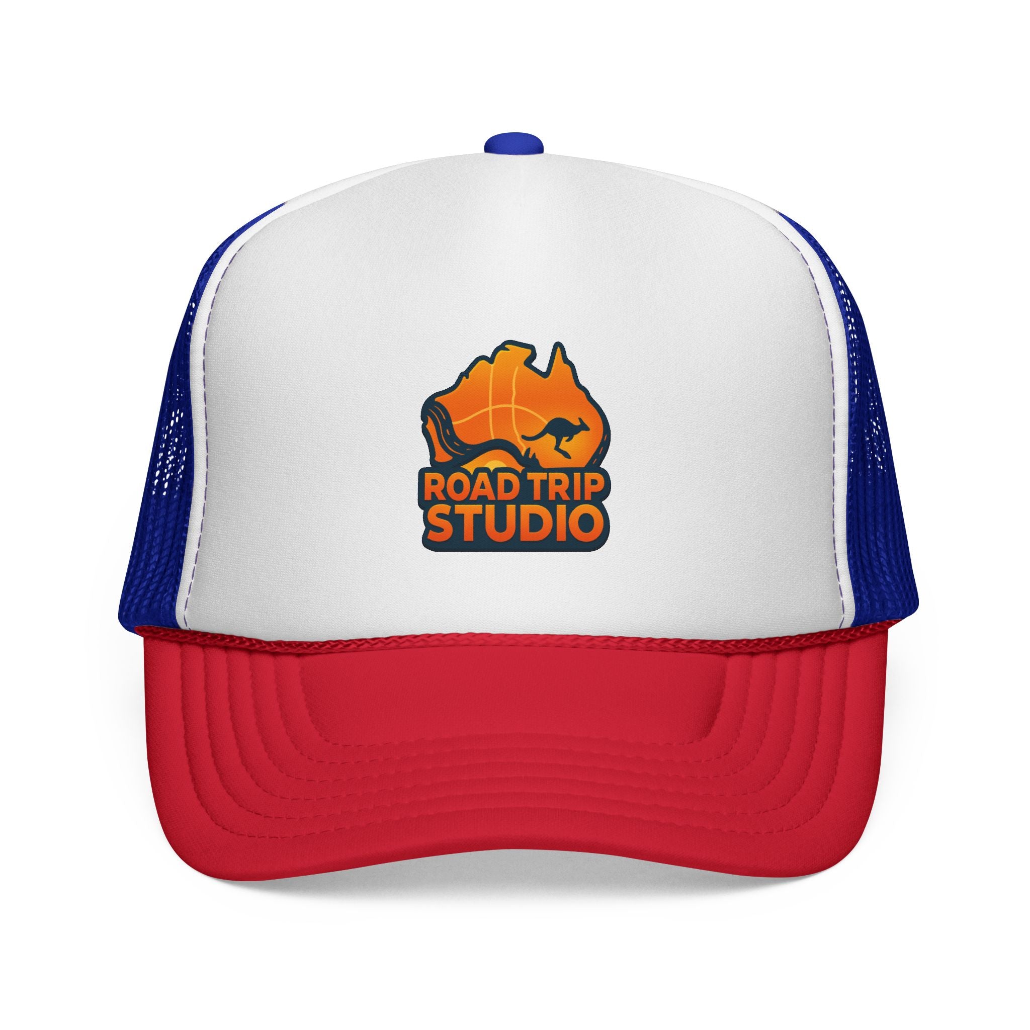 Road Trip Studio Trucker Cap — Aussie Map Logo Mesh Hat