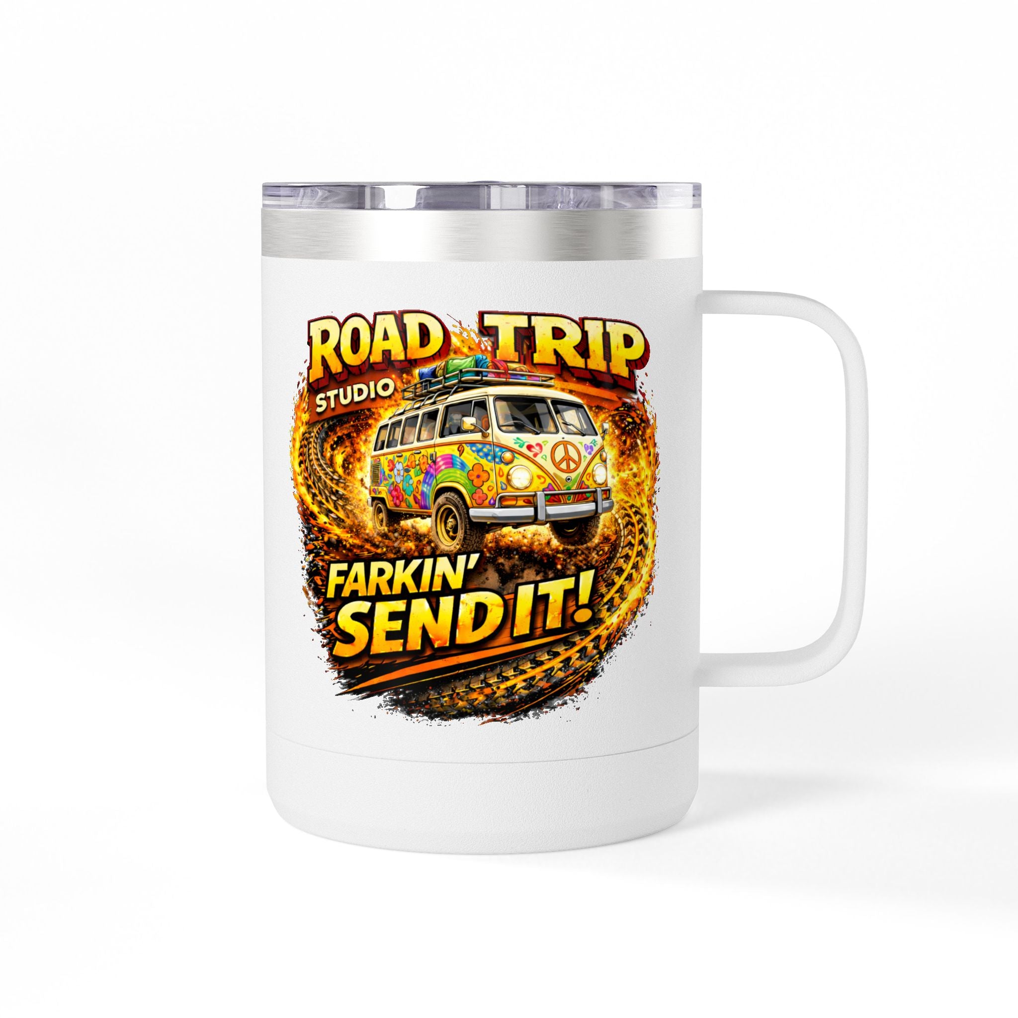 Farkin’ Send It Hippy Van 15oz Travel Mug