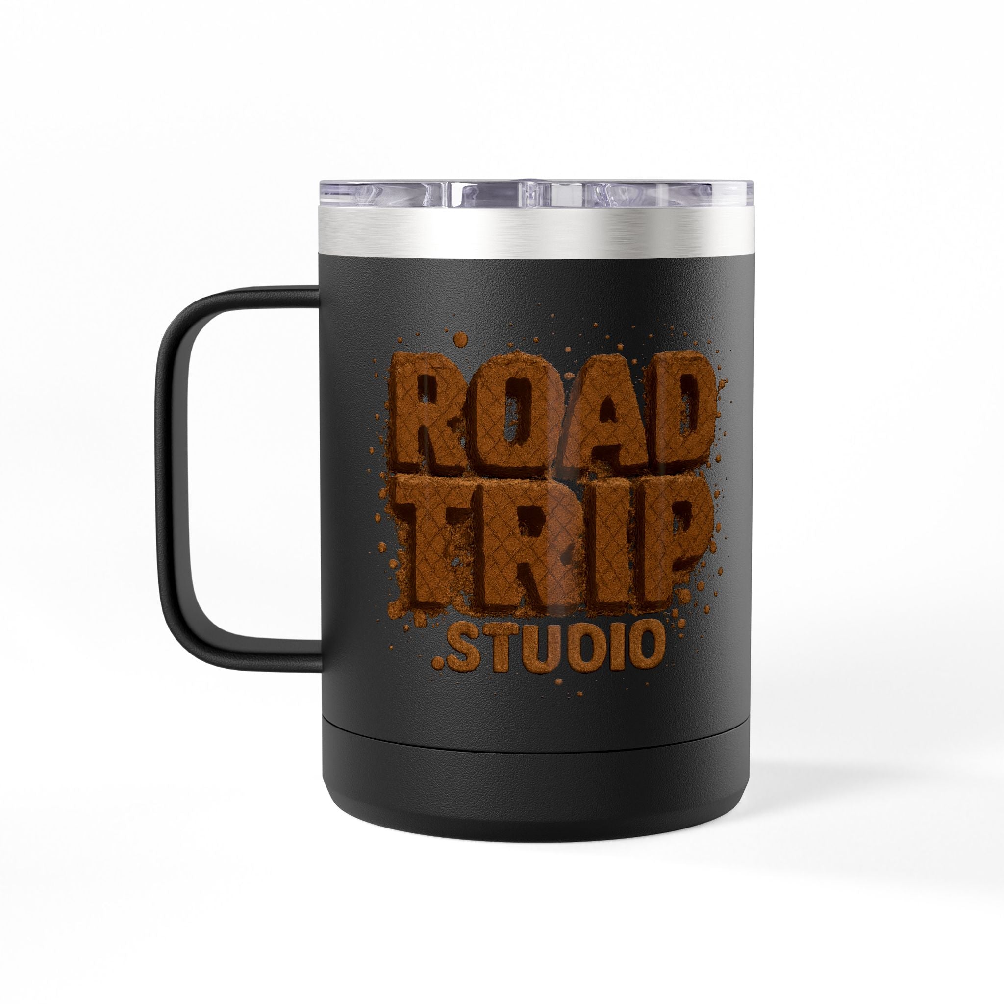 Road Trip Studio 15oz Travel Mug — Mud Splatter Tumbler