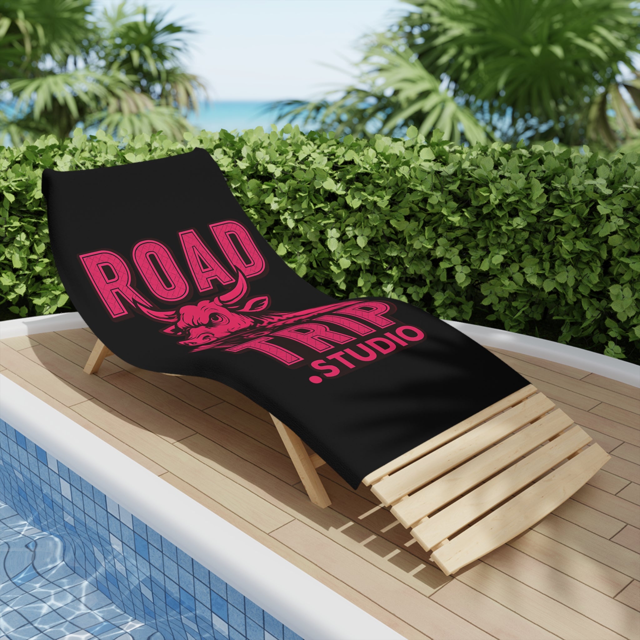 Road Trippin’ Bull Beach Towel