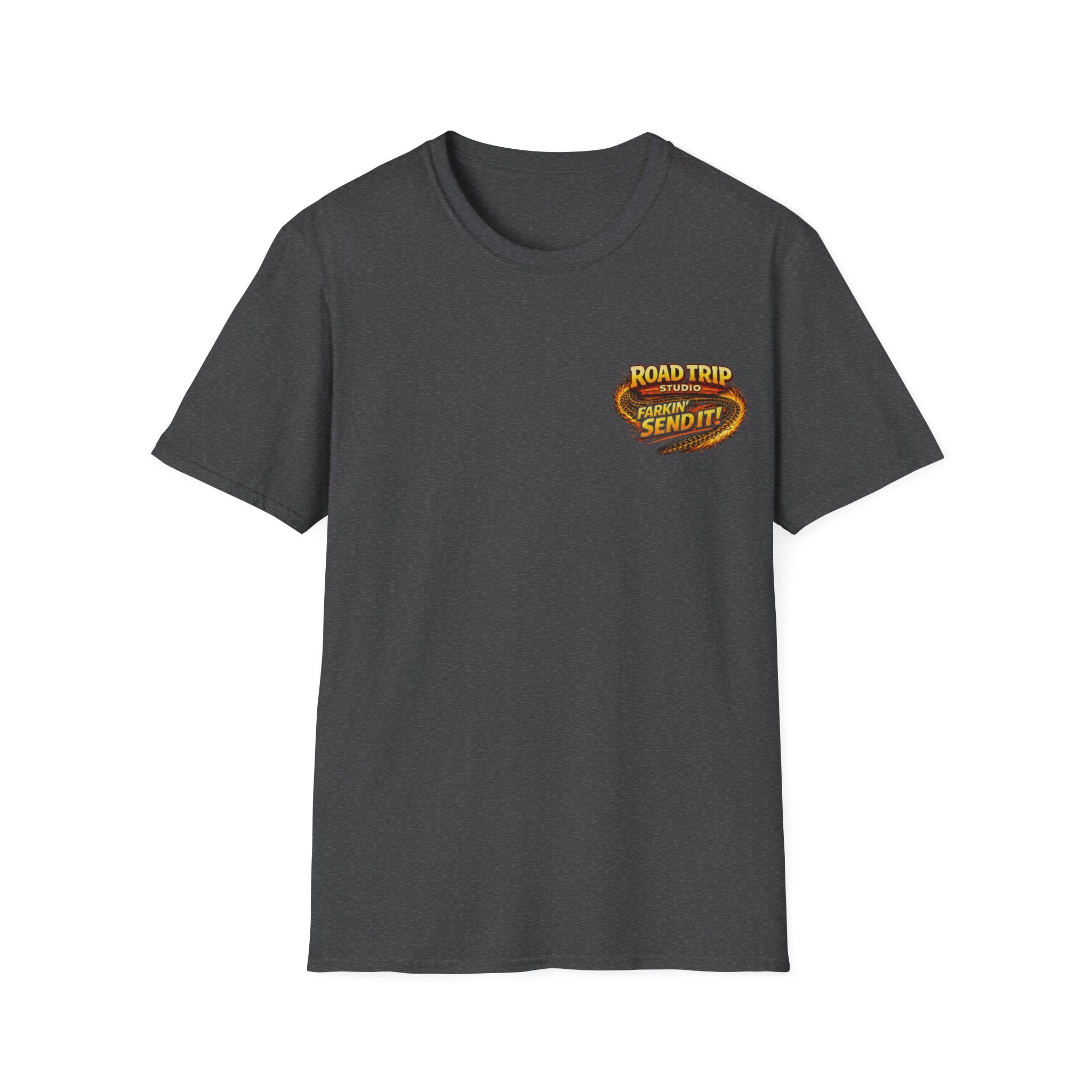Road Trip Studio - Farkin Send It Logo T-Shirt (Back2Front) — Official Road Trip Merch