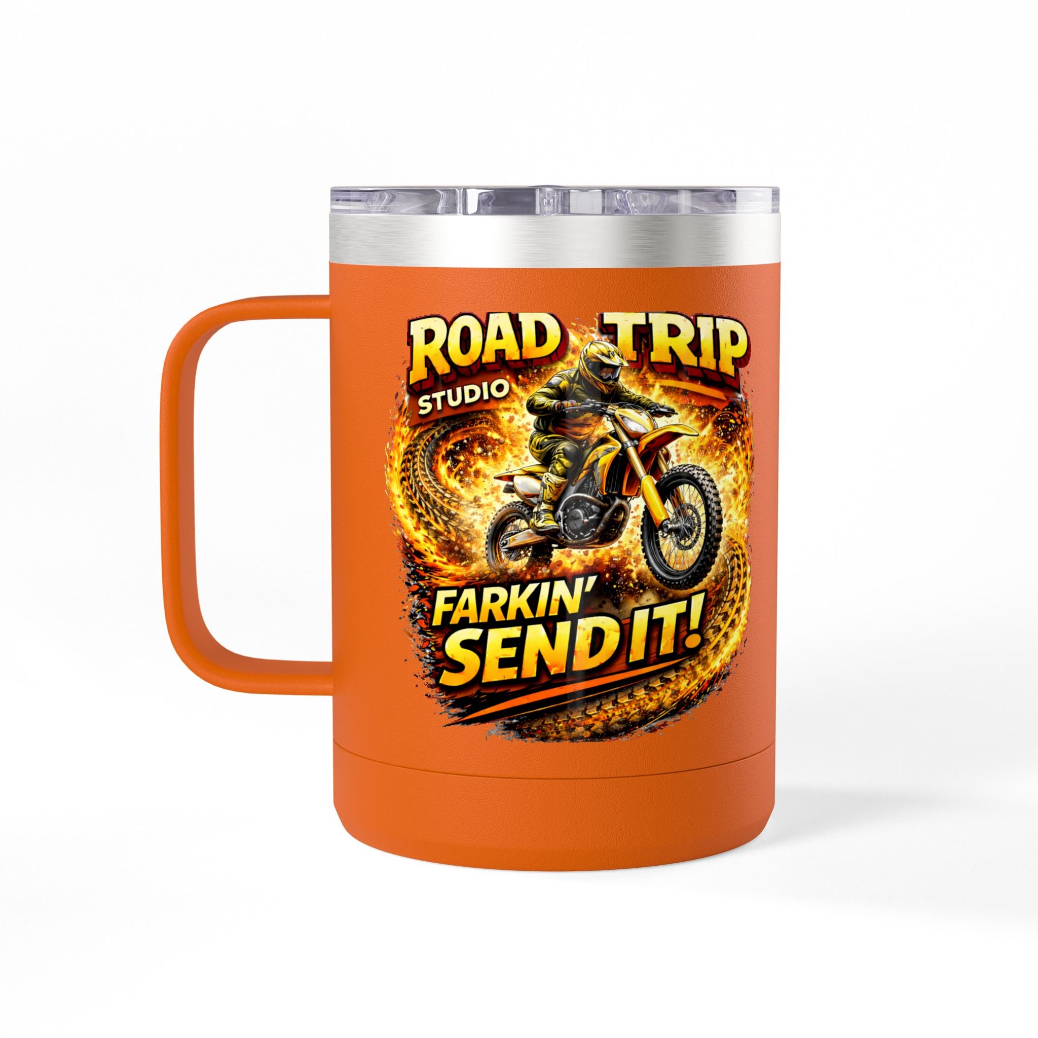 Farkin’ Send It Motocross 15oz Travel Mug
