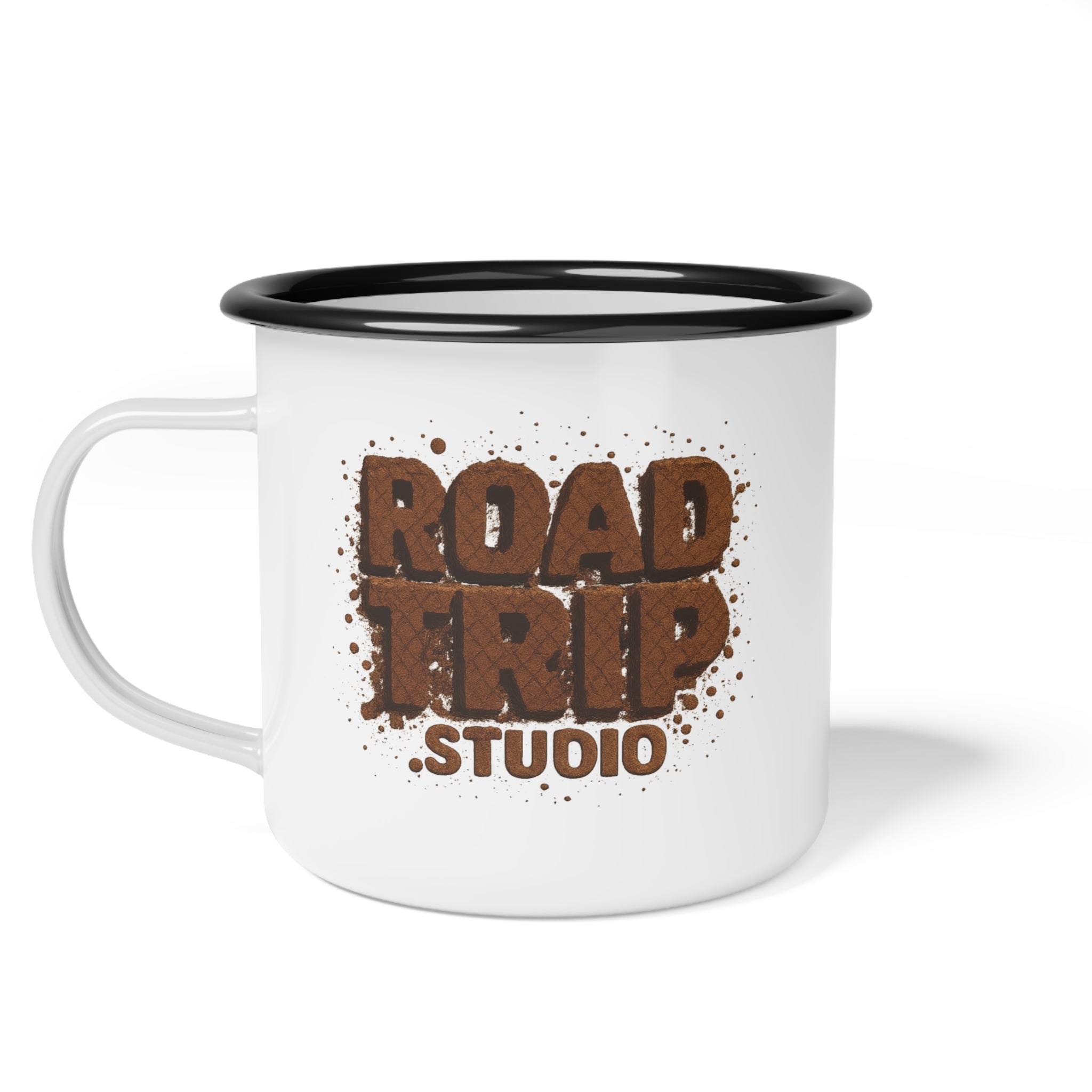 Enamel Camp Cup — Road Trip Mud Splatter Mug