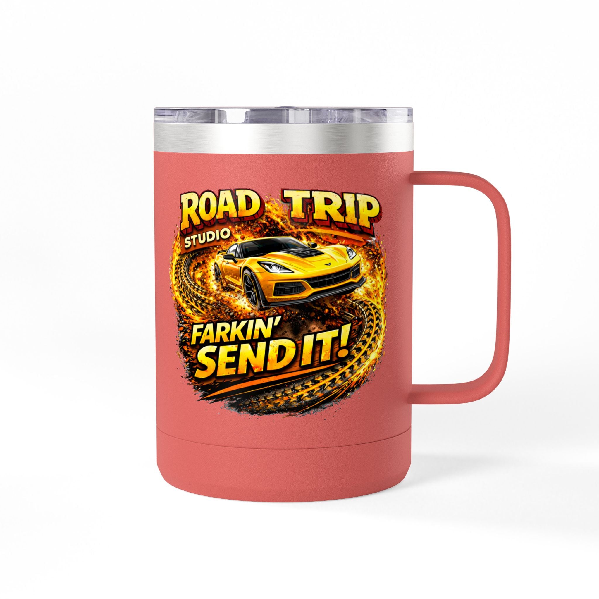 Farkin’ Send It Sports Car 15oz Travel Mug