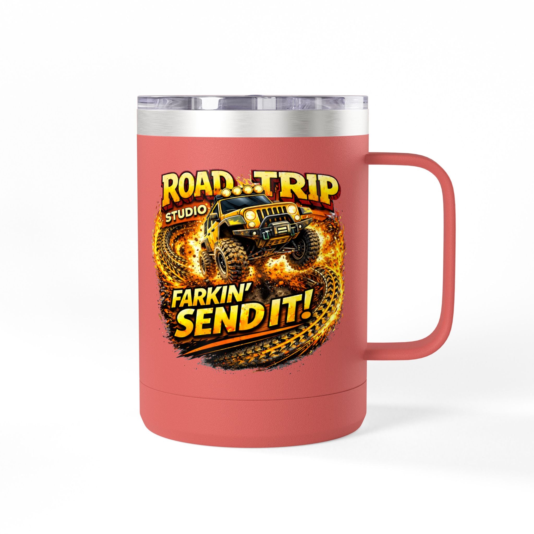 Farkin’ Send It Off-Road Jeep 15oz Travel Mug