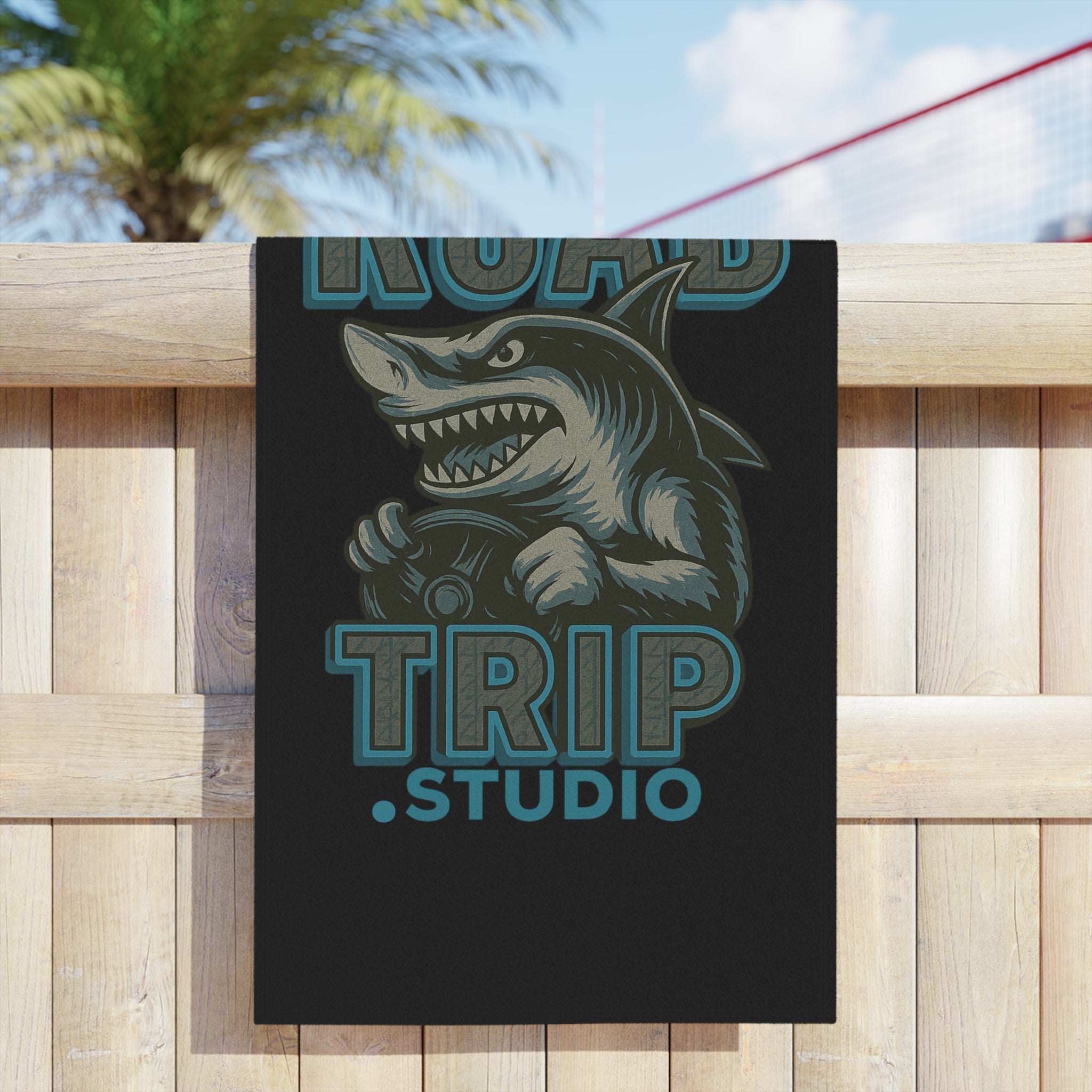 Road Trippin’ Shark Beach Towel