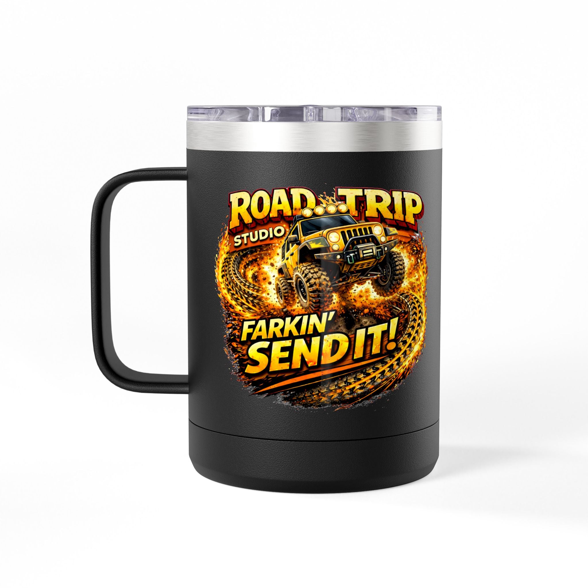 Farkin’ Send It Off-Road Jeep 15oz Travel Mug
