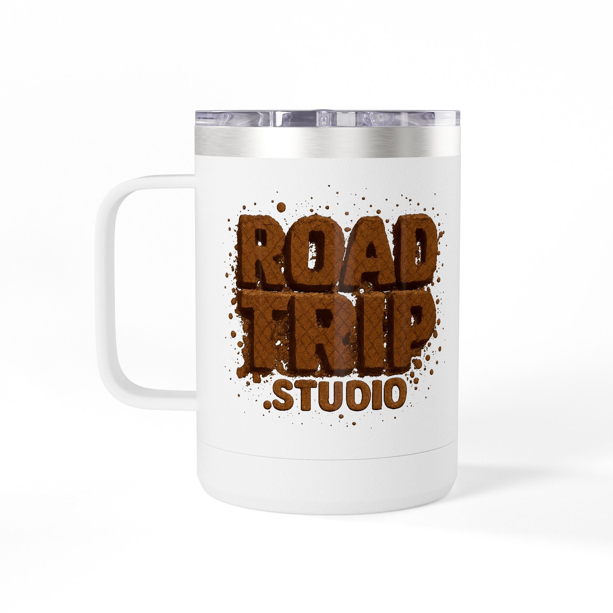 Road Trip Studio 15oz Travel Mug — Mud Splatter Tumbler