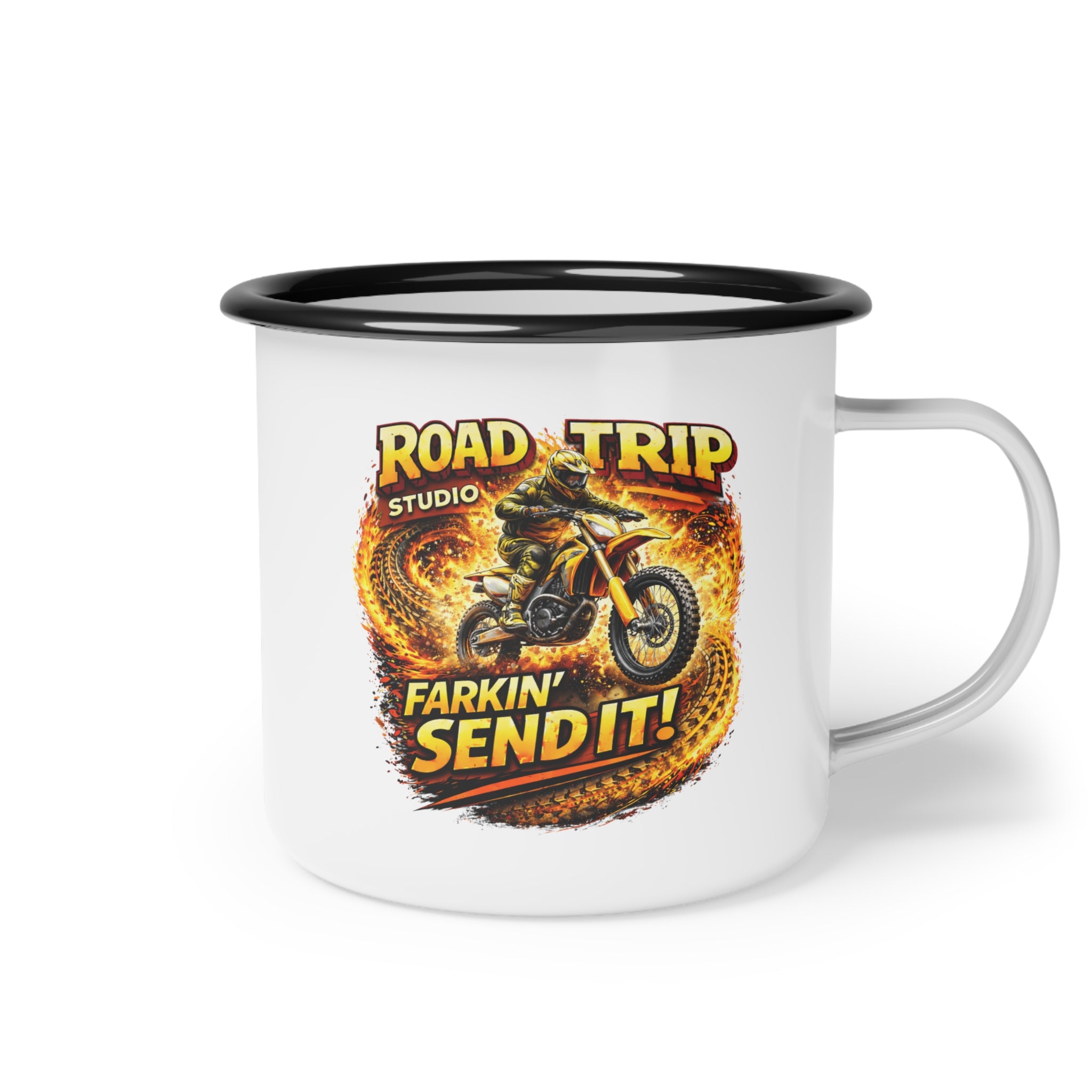 Farkin’ Send It Motocross Enamel Camp Cup