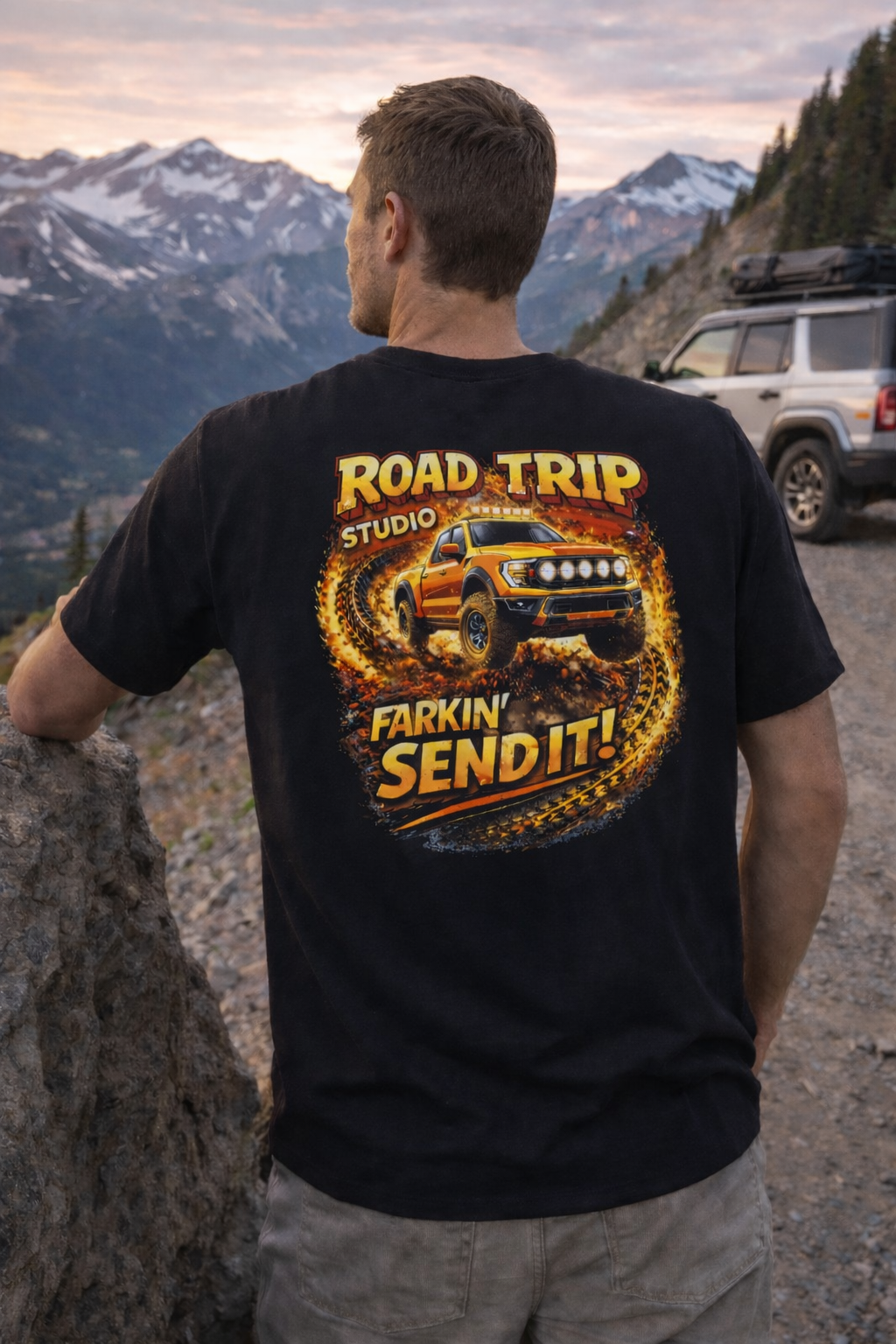 Farkin’ Send It Off-Road Ute T-Shirt - Official Road Trip Merch