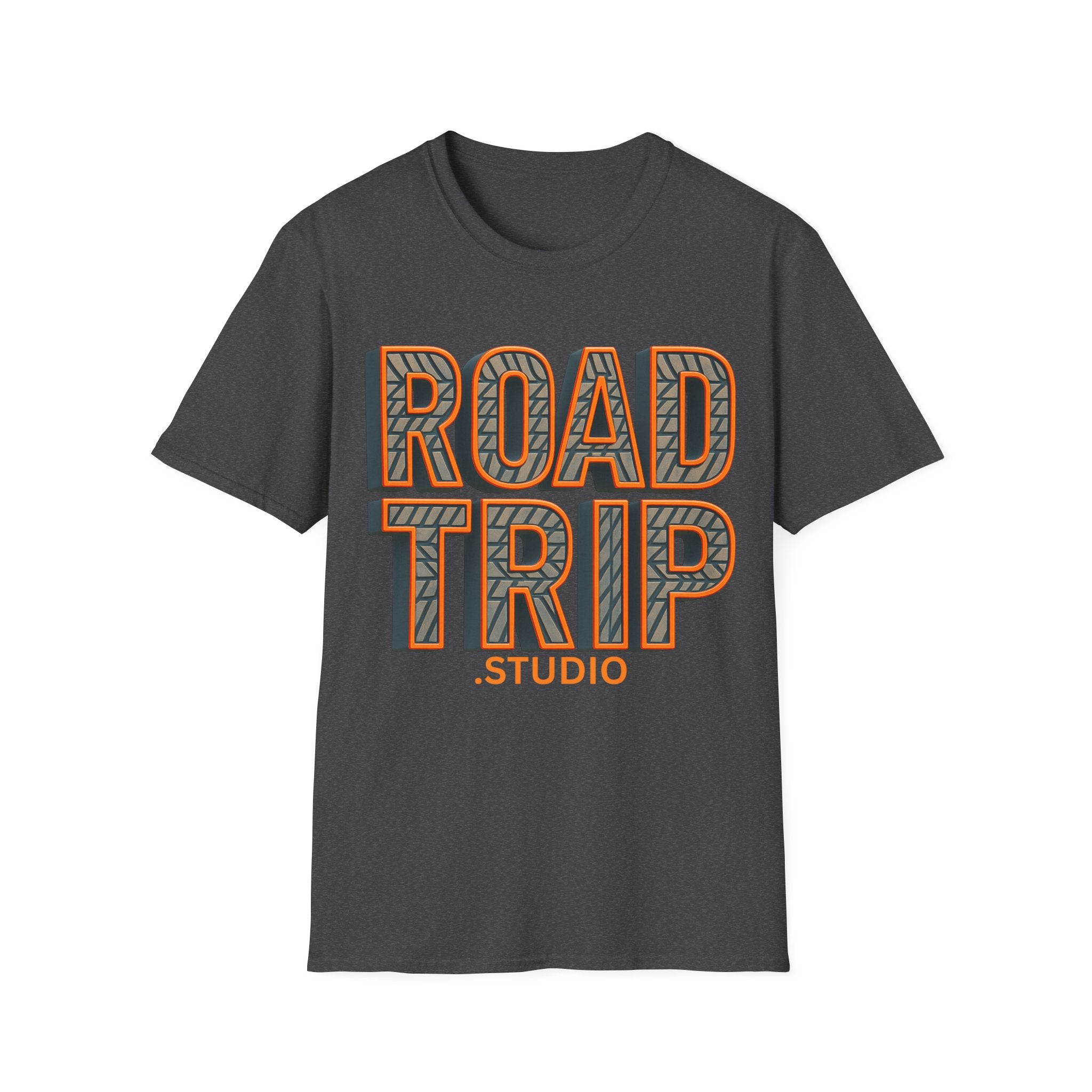 Road Trip Tire Tread Text Logo T-Shirt — Official Road Trip Merch
