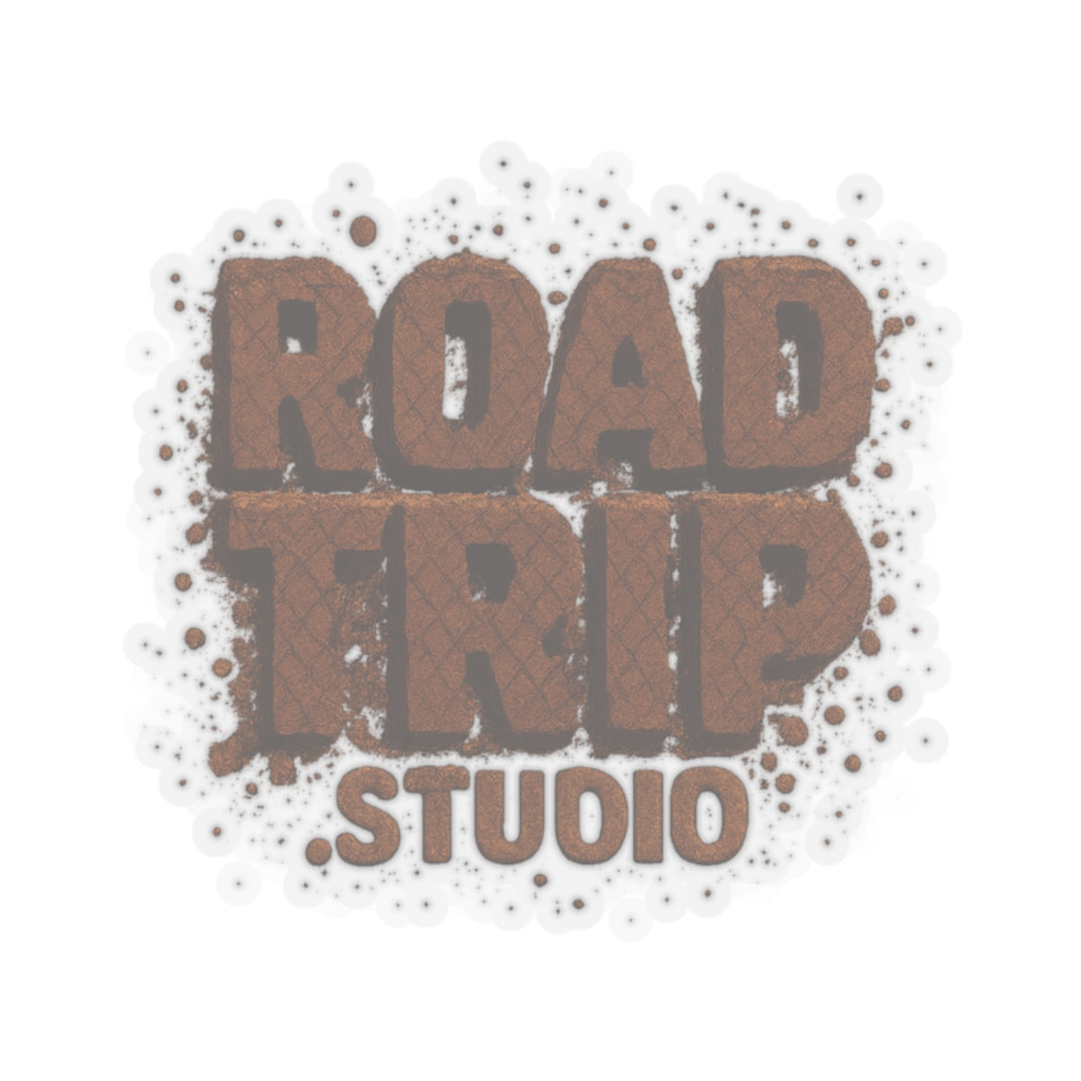 Road Trip Mud Splatter Text Stickers