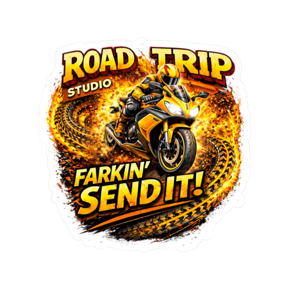Farkin’ Send It Road Bike Sticker