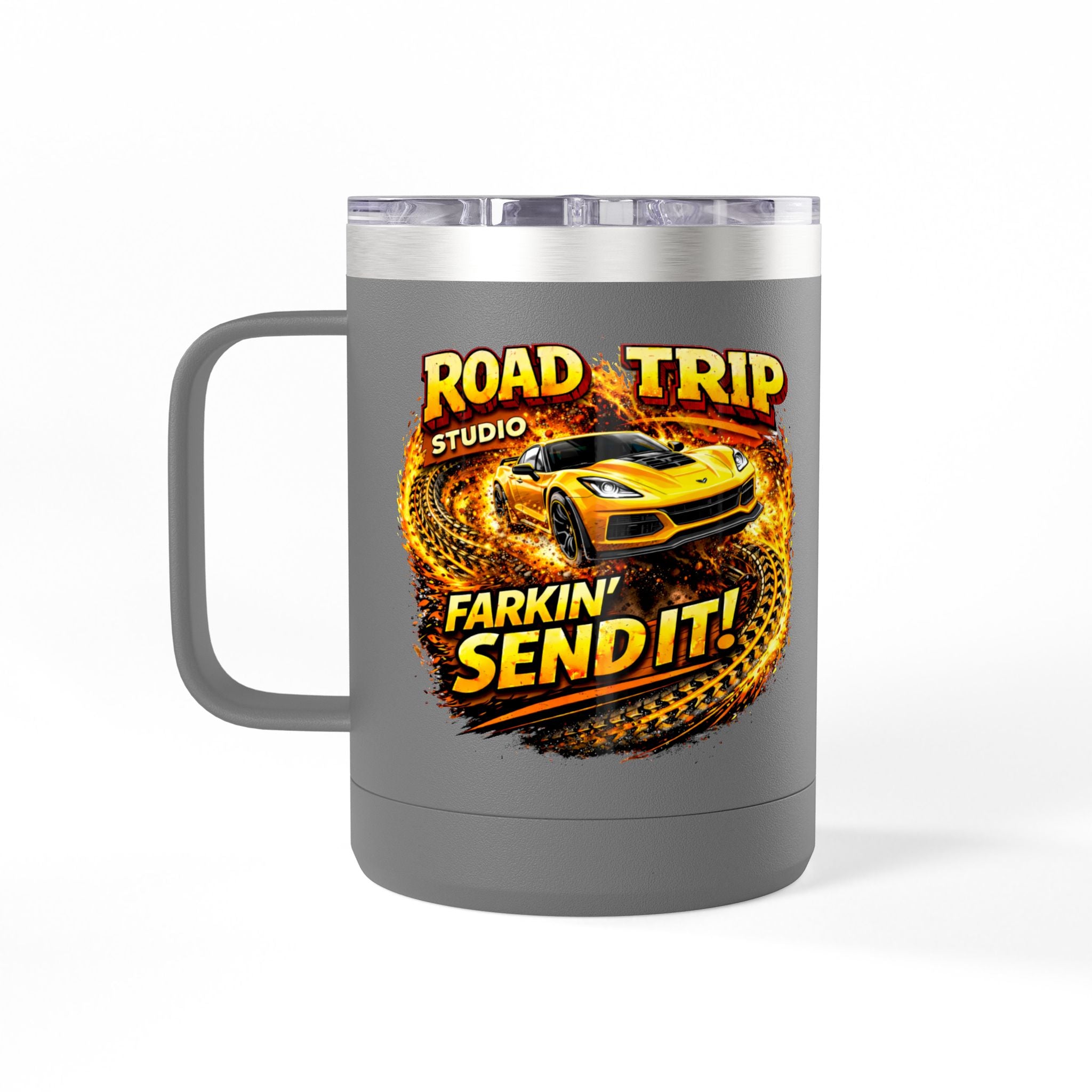 Farkin’ Send It Sports Car 15oz Travel Mug