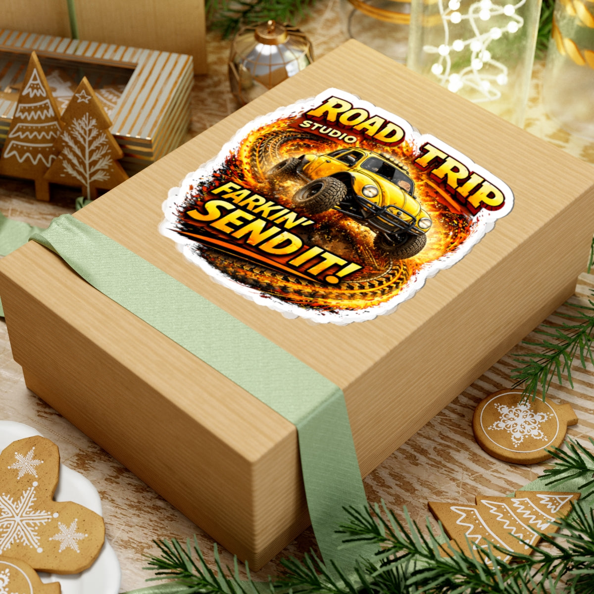 Farkin’ Send It Beetle Buggy Sticker