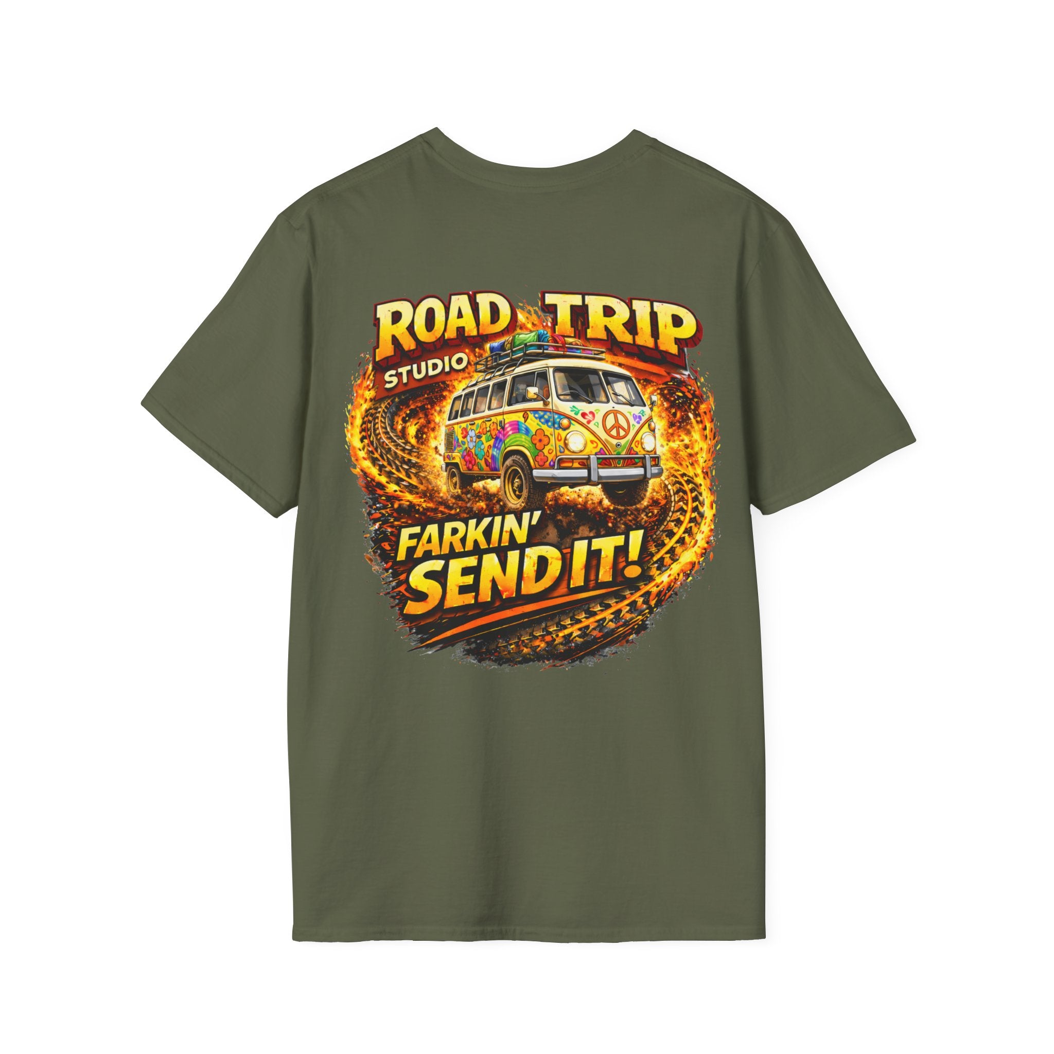 Farkin’ Send It Hippy Van T-Shirt - Official Road Trip Merch