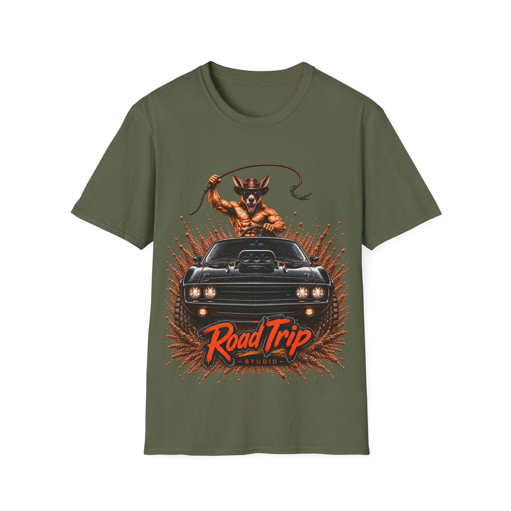 Cowboy Kangaroo Muscle Car Tee