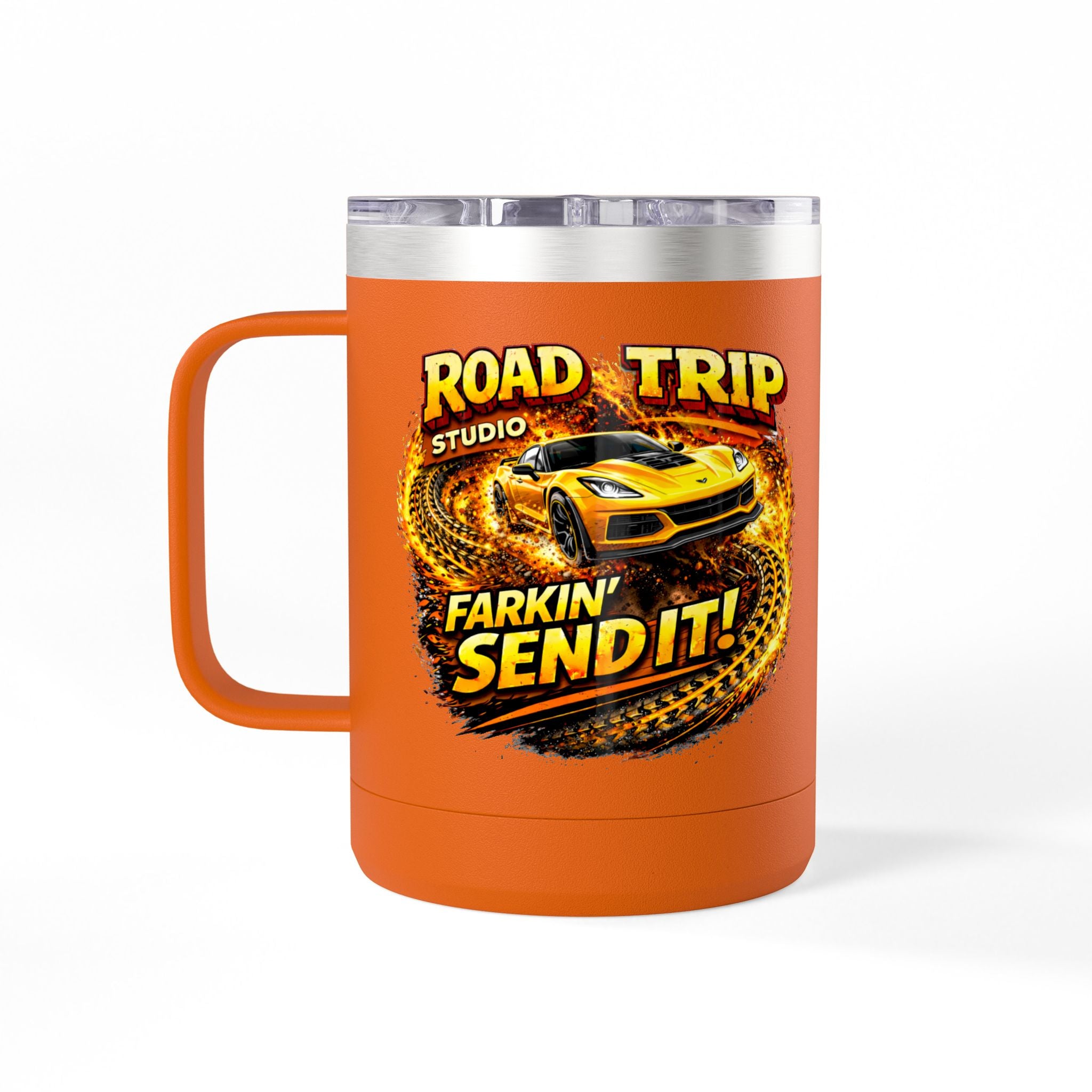 Farkin’ Send It Sports Car 15oz Travel Mug