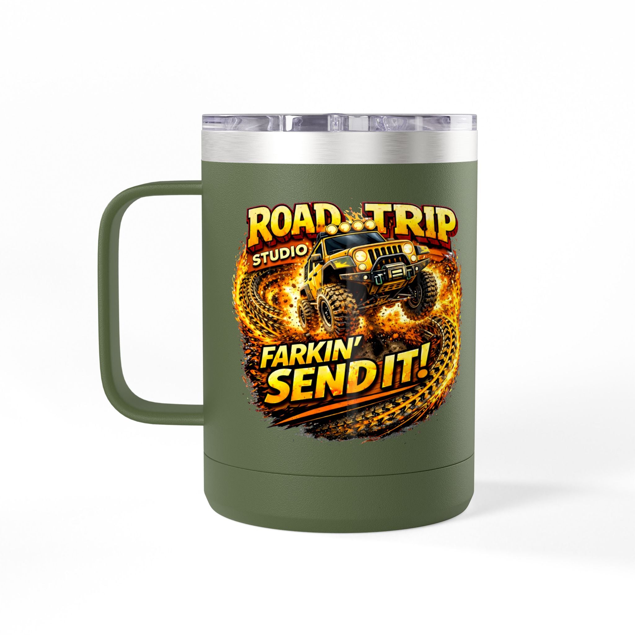Farkin’ Send It Off-Road Jeep 15oz Travel Mug