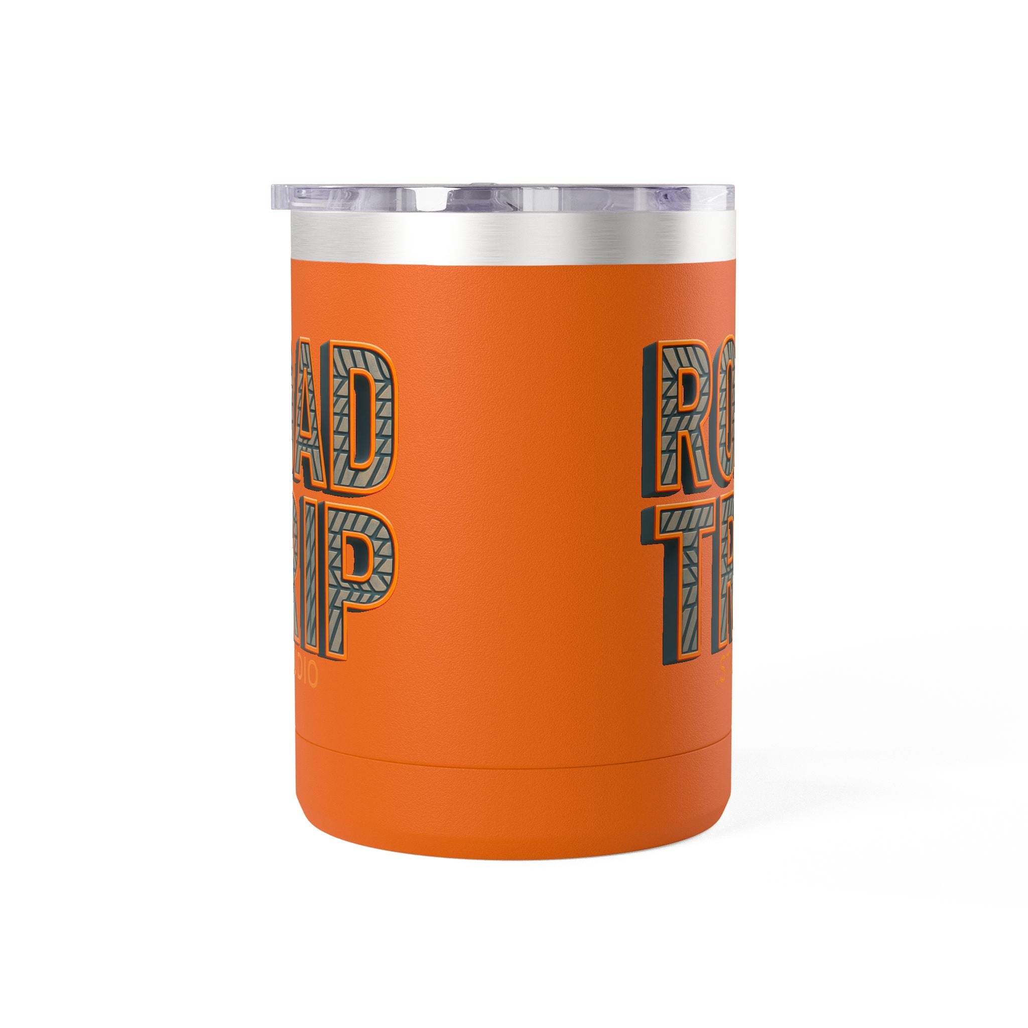 Road Trip Studio 15oz Travel Mug — Tire Tread Text Tumbler