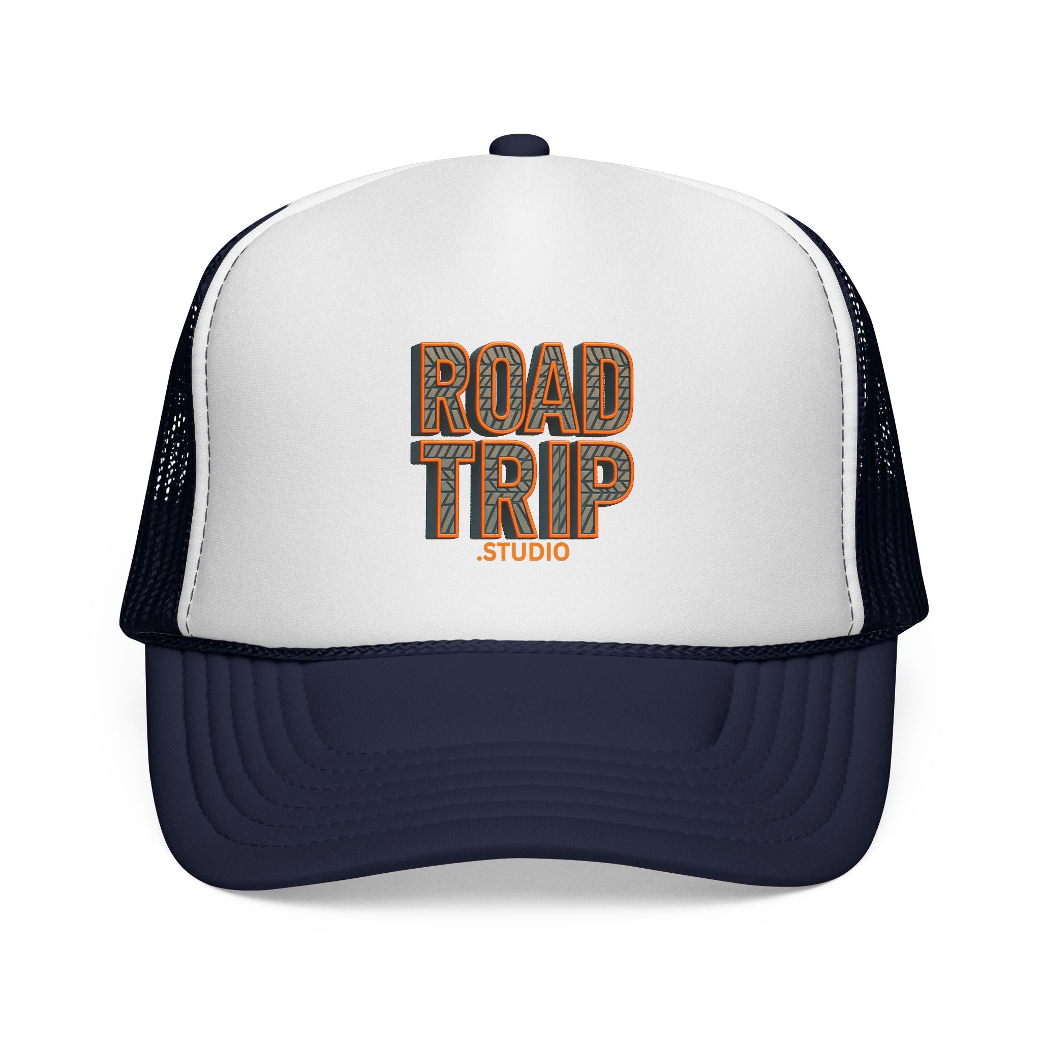 Road Trip Trucker Cap — Tyre Tread Logo Mesh Hat