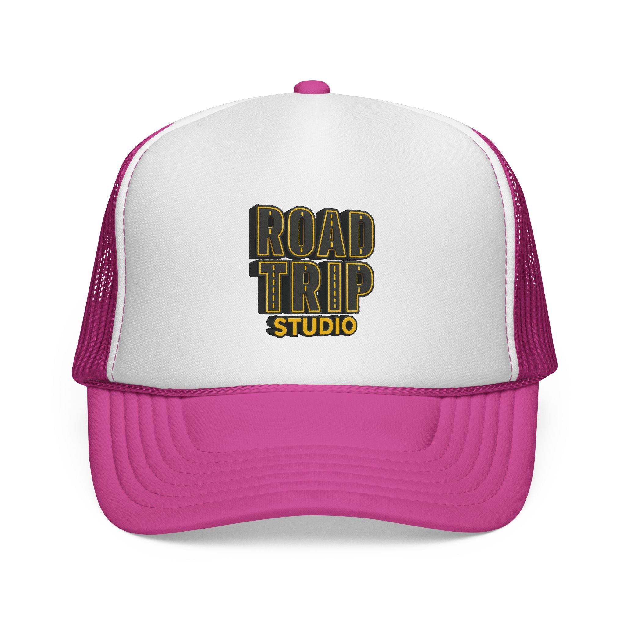 Road Trip Studio Trucker Cap — Highway Text Mesh Hat