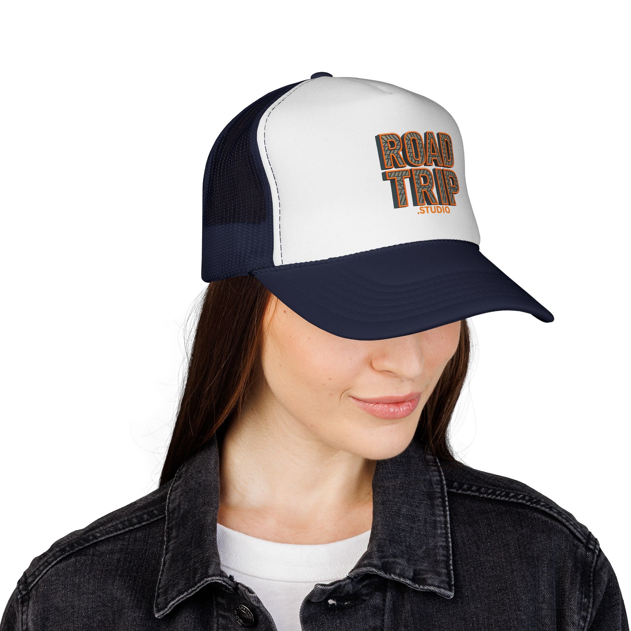 Road Trip Trucker Cap — Tyre Tread Logo Mesh Hat