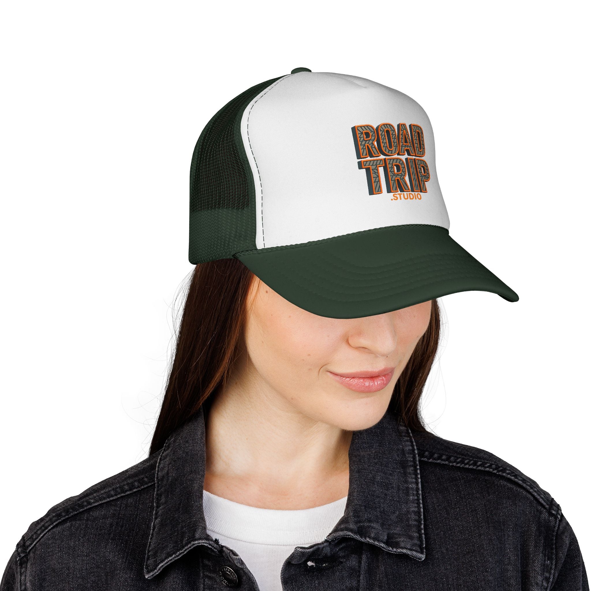 Road Trip Trucker Cap — Tyre Tread Logo Mesh Hat