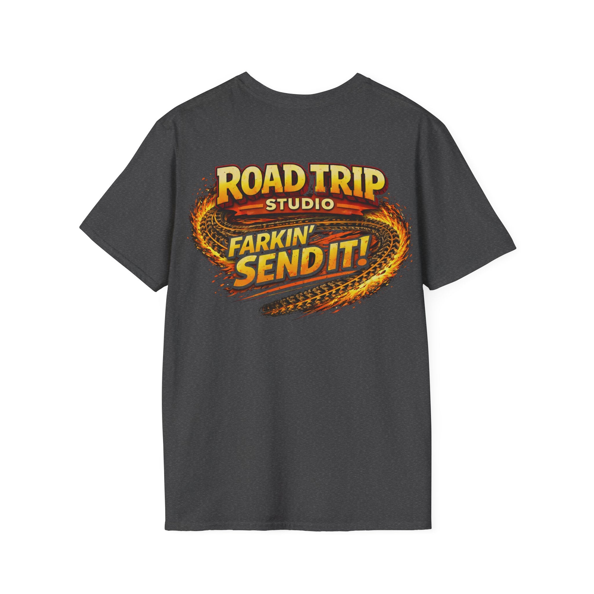 Road Trip Studio - Farkin Send It Logo T-Shirt (Back2Front) — Official Road Trip Merch
